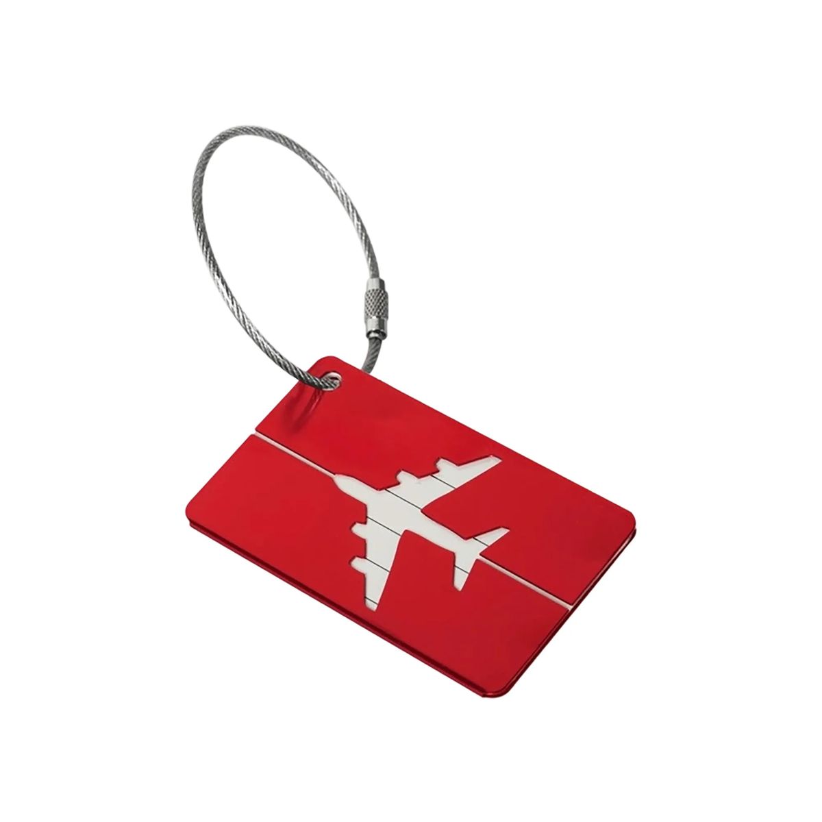 Durable Aluminum Luggage Tag with Steel Wire Loop 3