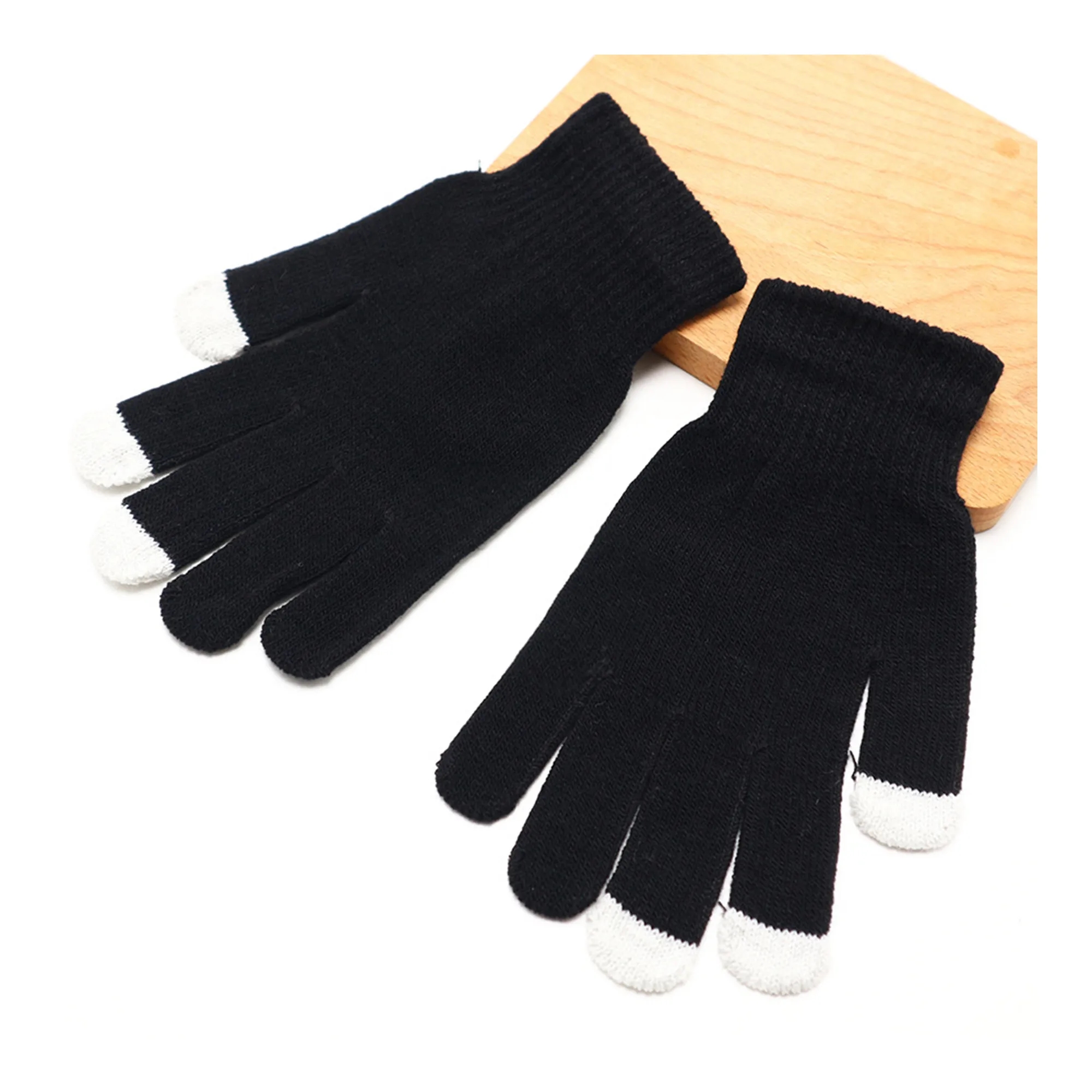 MOQ 50 Acrylic Touch Screen Knit Gloves 7