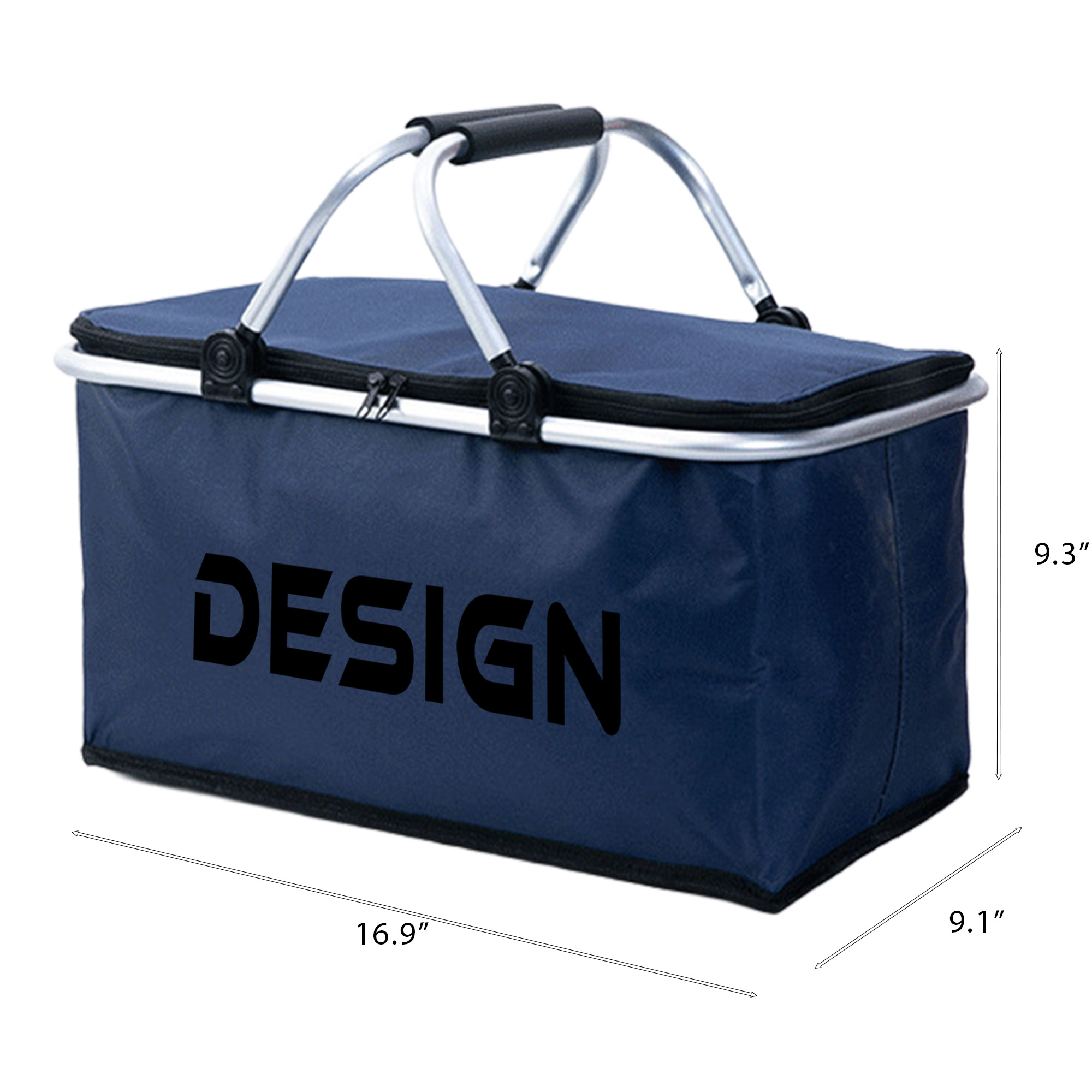 MOQ 50 Insulated Picnic Basket Outdoor Foldable Lunch Bag 2