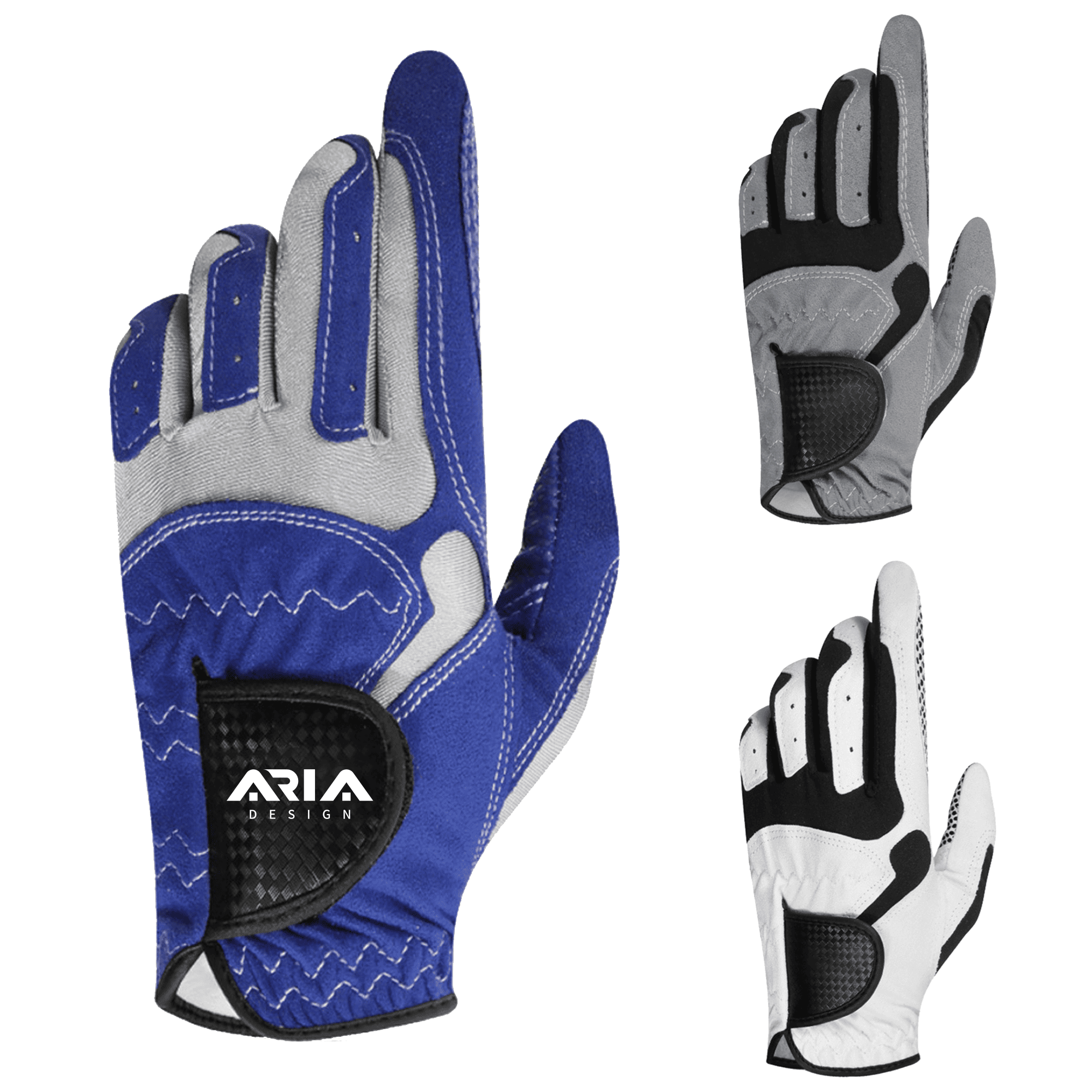 Men's Microfiber Lycra Breathable Anti-Slip Golf Glove 5