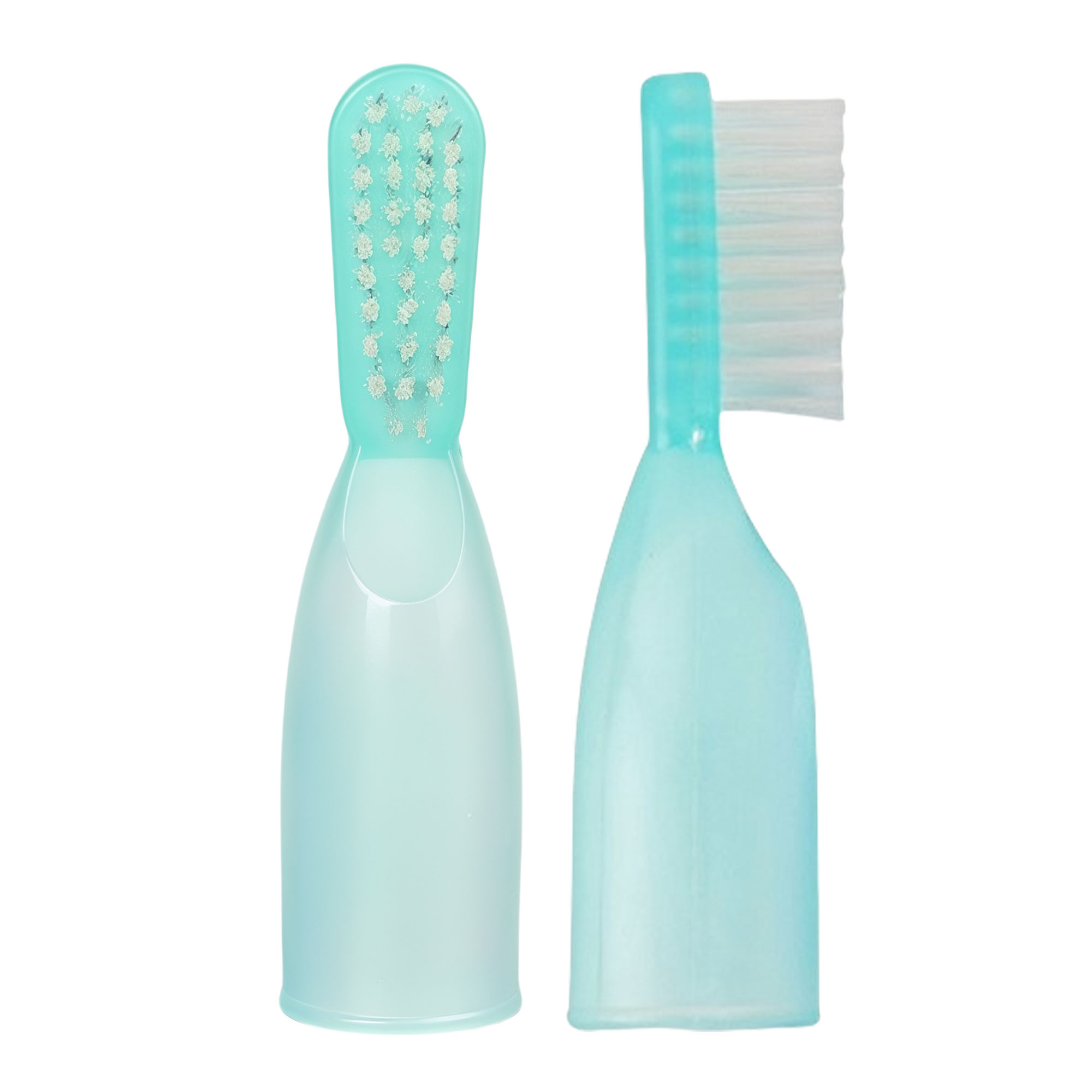 3" Safe Finger Toothbrush with Soft Short Handle, Non-Slip Grip 5
