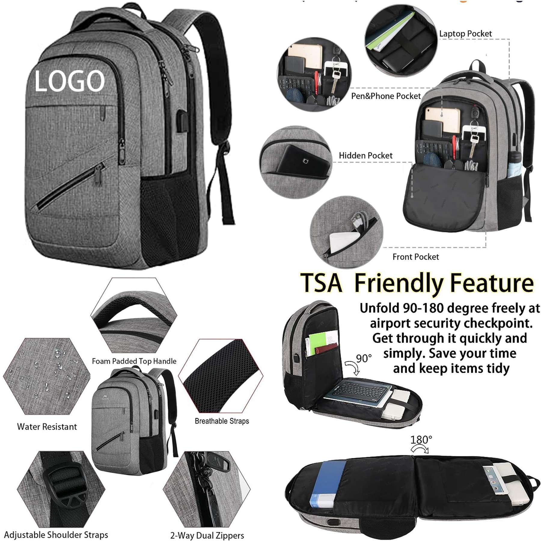 17 Inch College Backpack 2