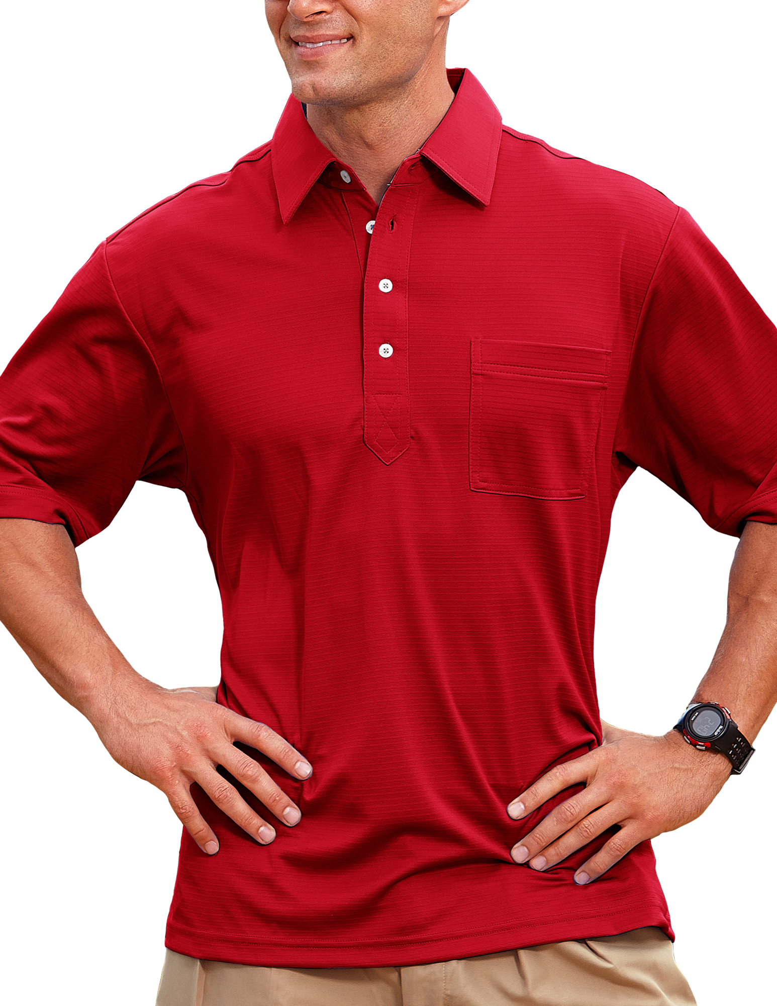 Men's Members Only Ottoman Solid Polo Shirt 12