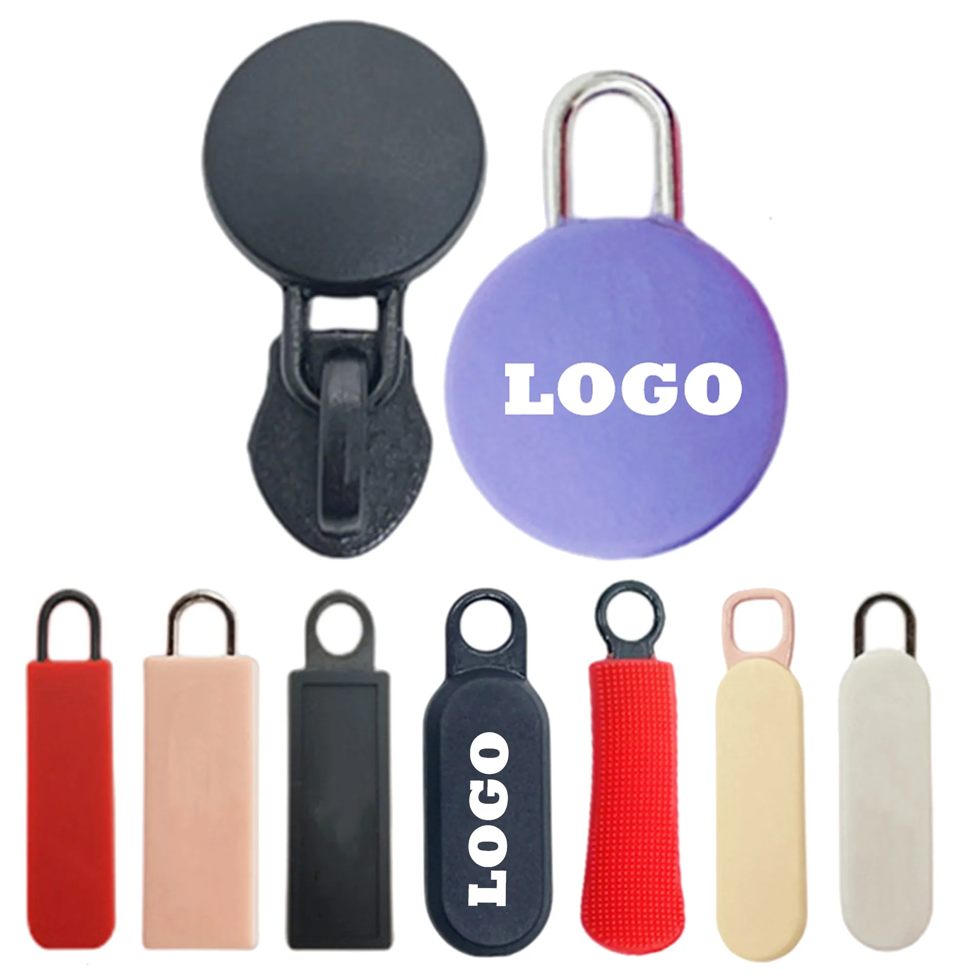 Customized Plastic Zipper Pull Tags 2