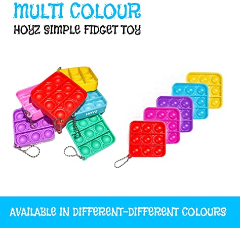 Mini Square Shape Pure Color Push Pop/Key Chain 8