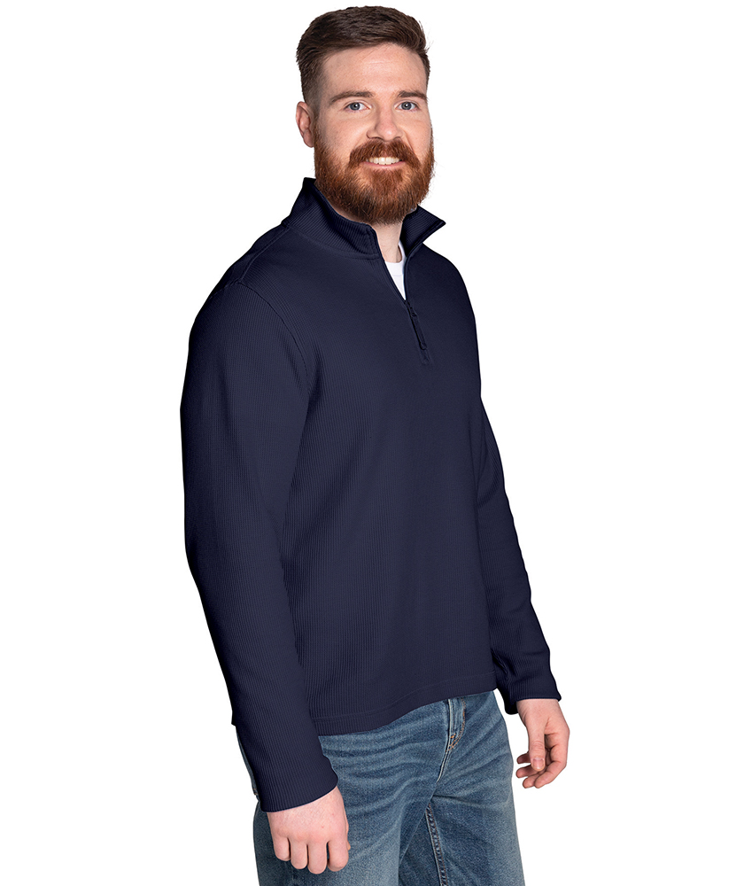 Men's Lightweight Waffle Quarter Zip Pullover 34