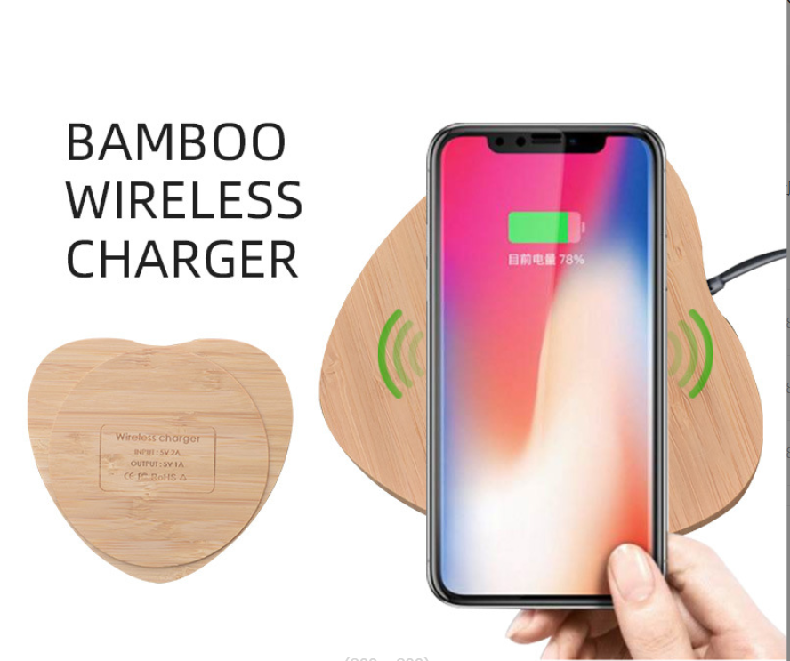 Bamboo Style Wireless Charger Pad 1