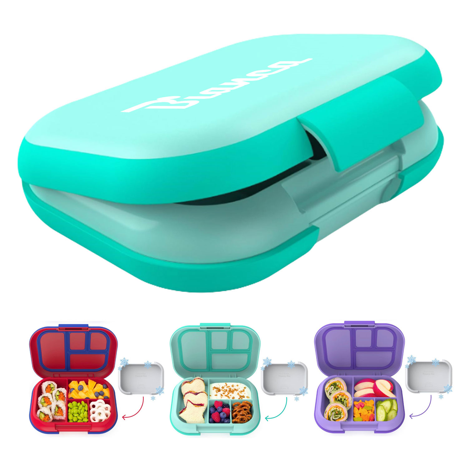 Leakproof Lunch Box w/ Ice Pack Compartments 1