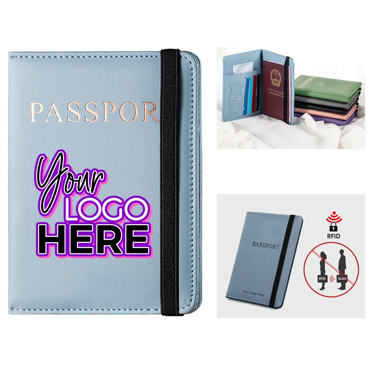 Passport Holder Wallet Travel With Card Storage 5