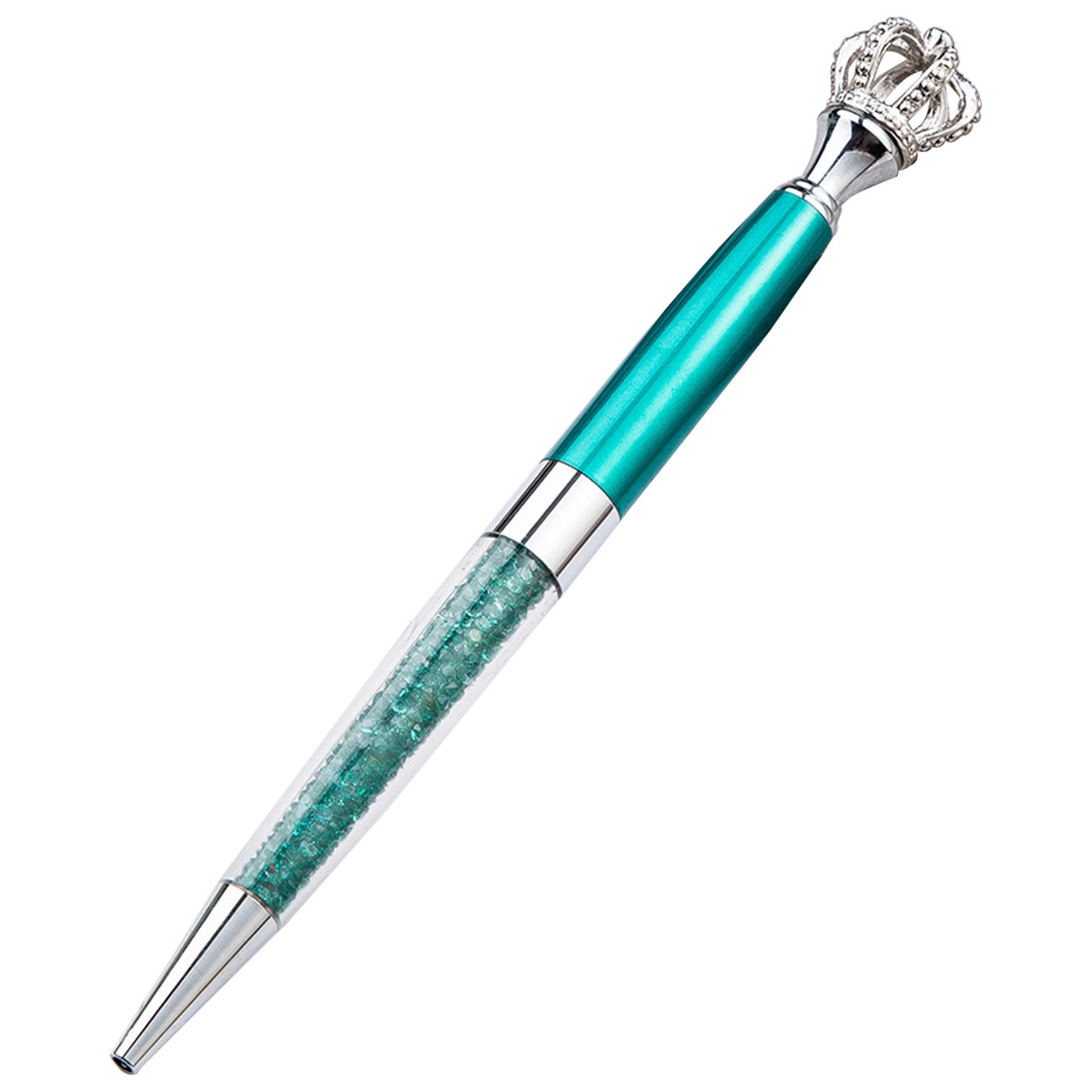 Metal Royal Crown Ballpoint Pen with Quicksand 12