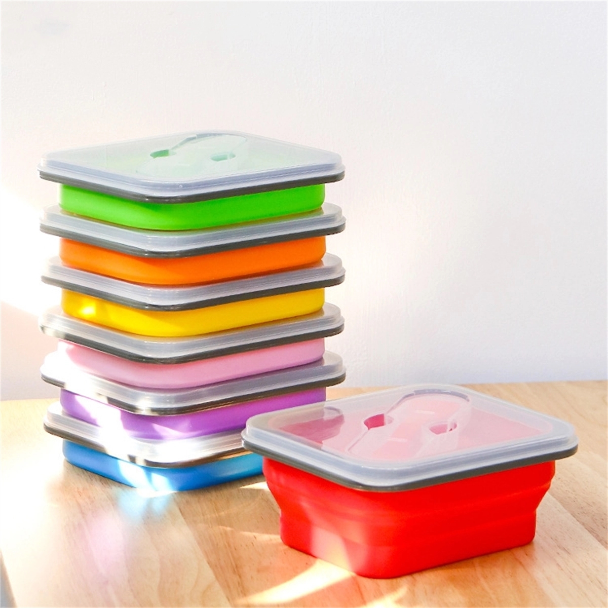24oz Silicone Lunch Box Collapsible Food Storage Containers 5
