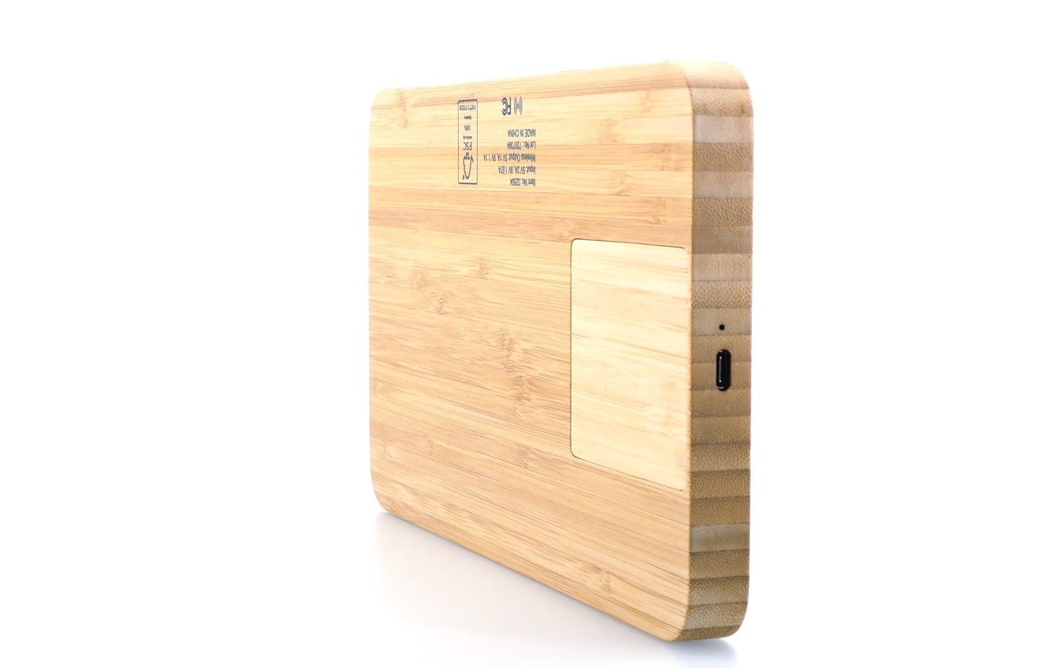Bamboo 10W Wireless Charging Base with Dry Erase Board 70