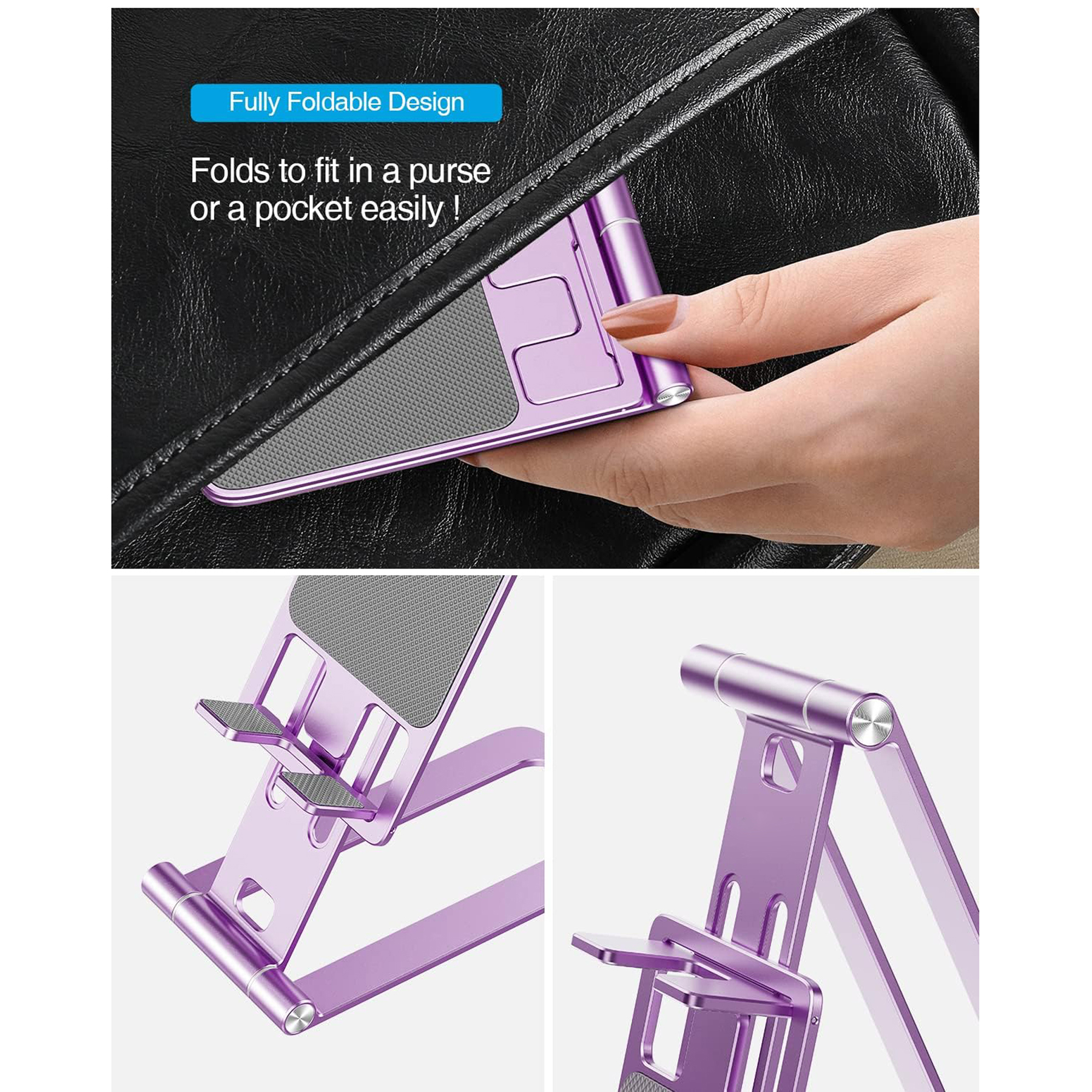 Foldable Adjustable Aluminum Phone Stand 4