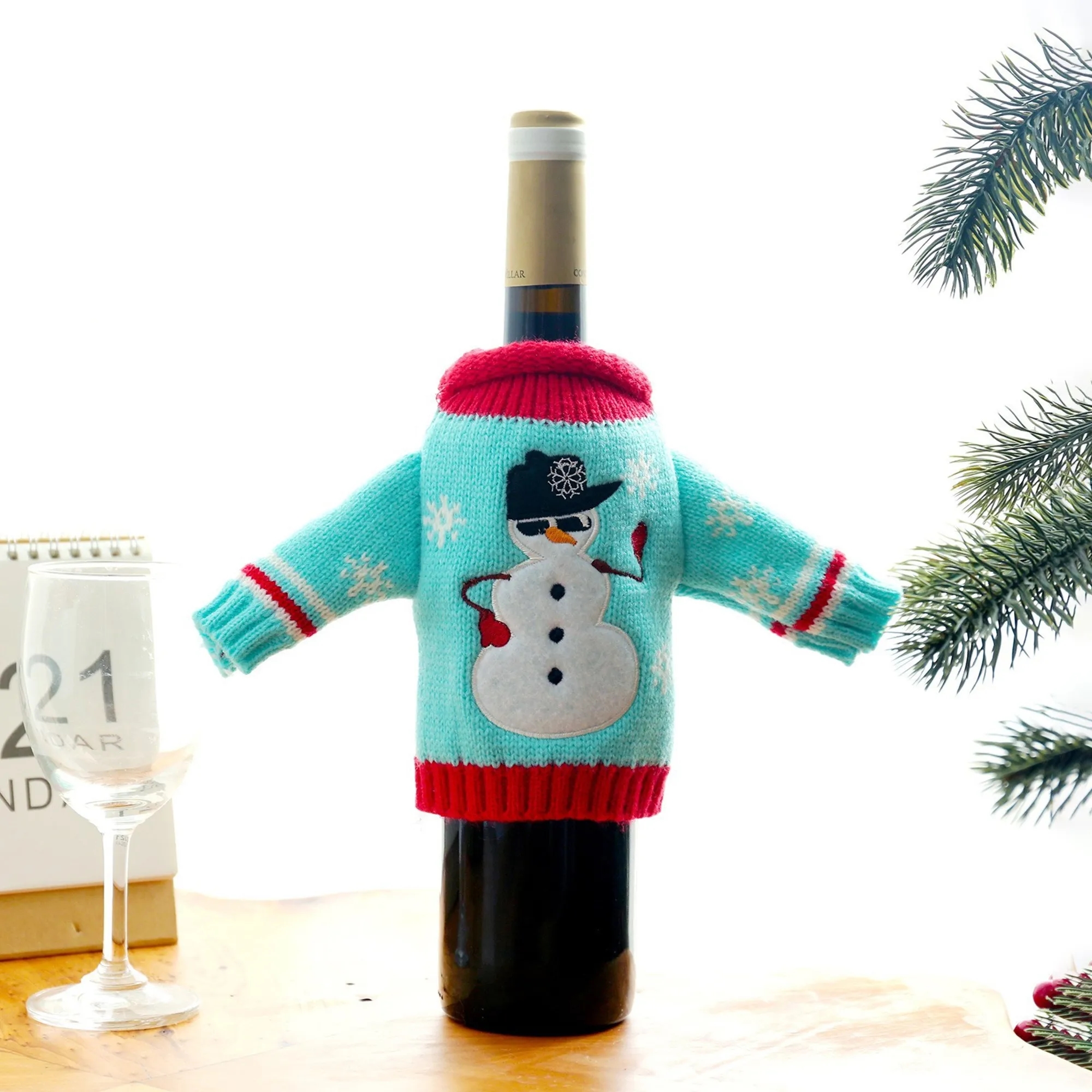 Christmas Wine Sweater All Knit 2