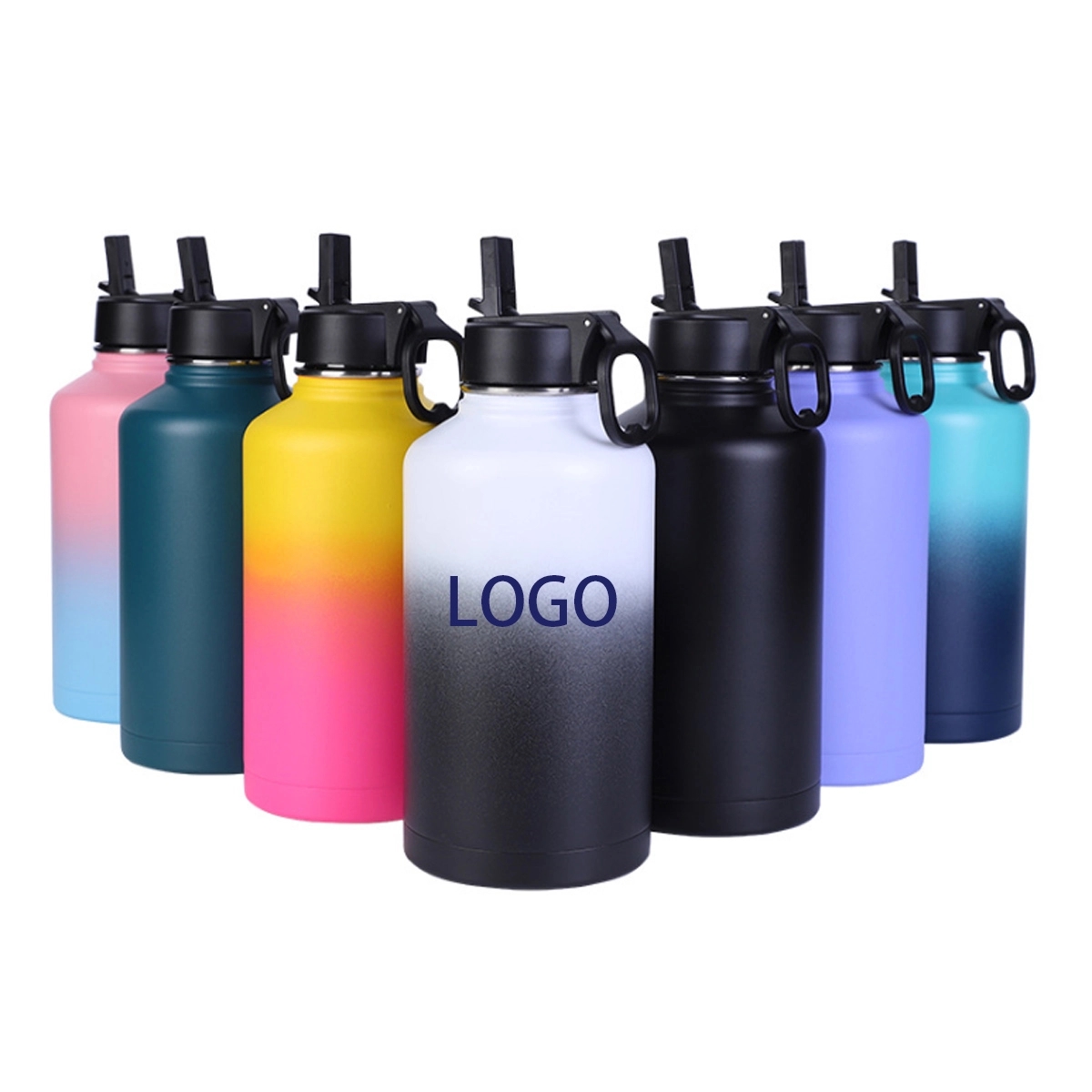 64Oz Sports Outdoor Stainless Steel Thermos Cup, custom water bottle with logo imprint 3
