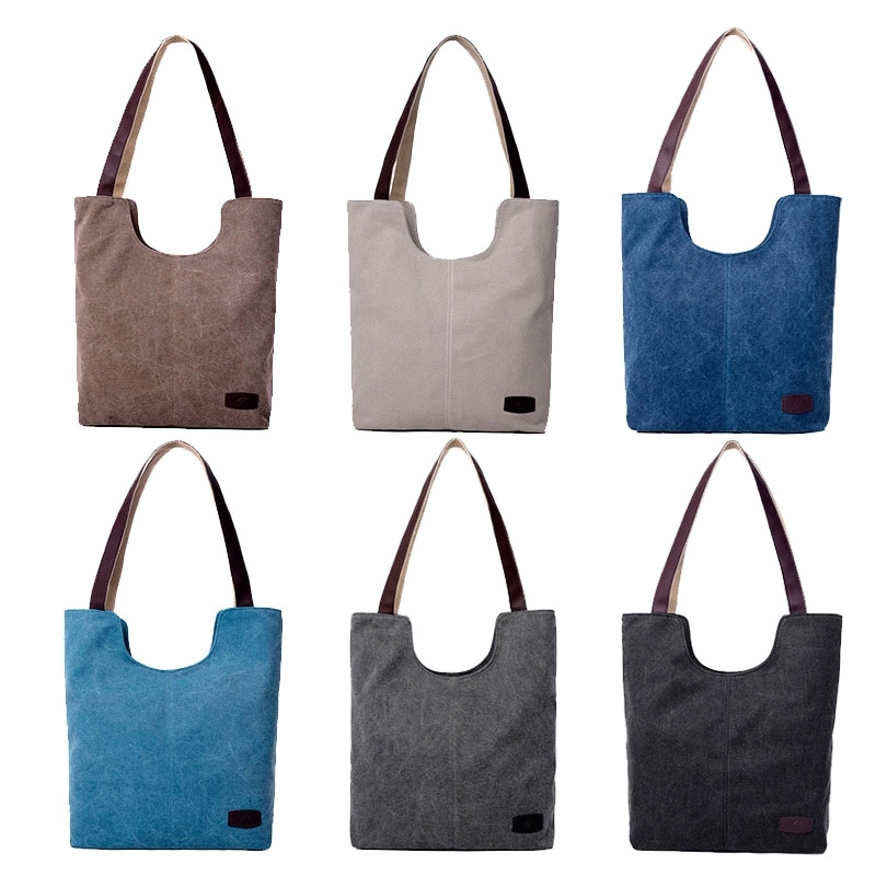 Simple Style Ladies Canvas Hobo Handbag 3