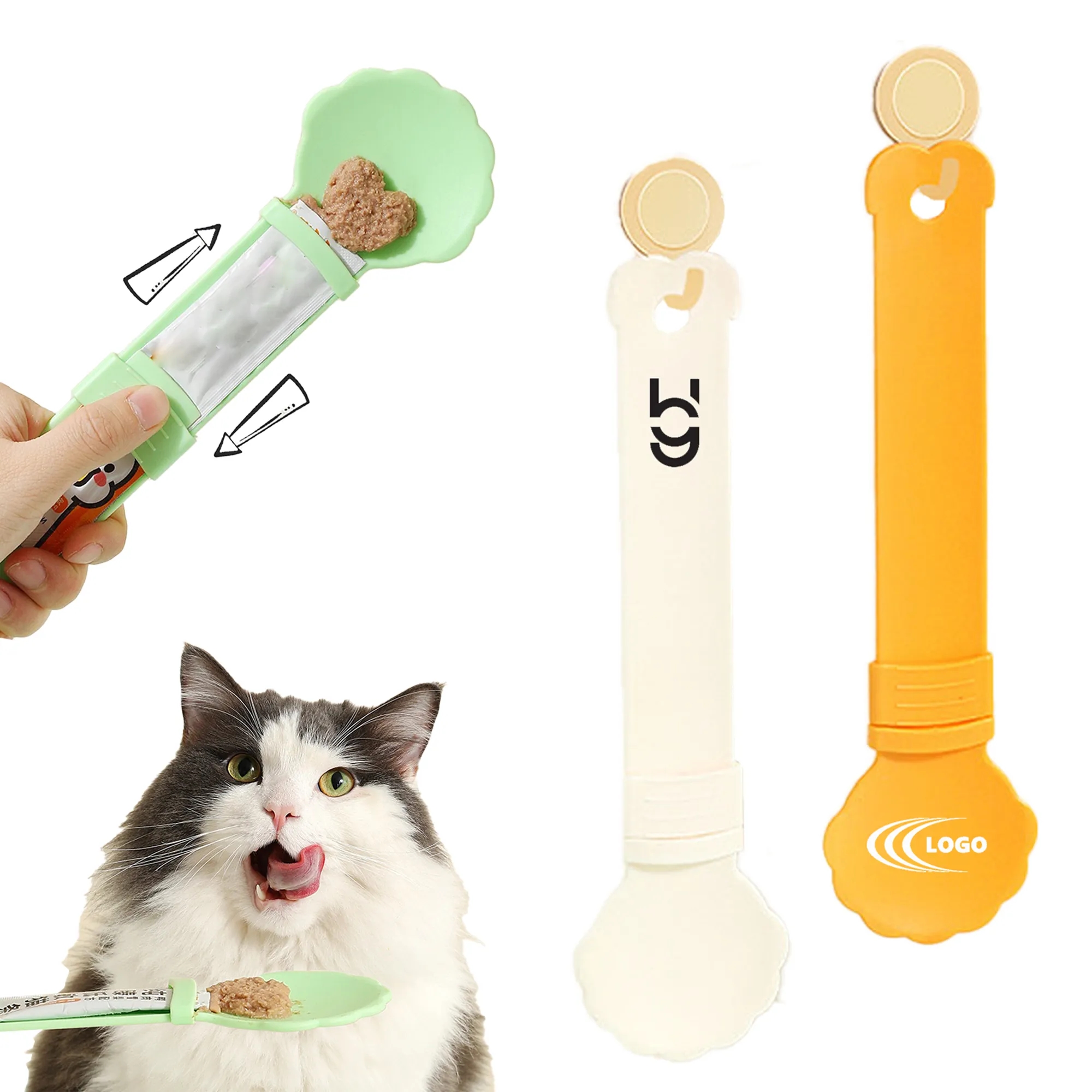 MOQ 50pcs Pet Feeder and Cat Treat Spoon ABS 2