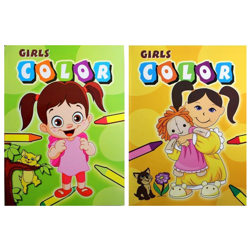 Girls' Jumbo Coloring Books - 96 Pages 1