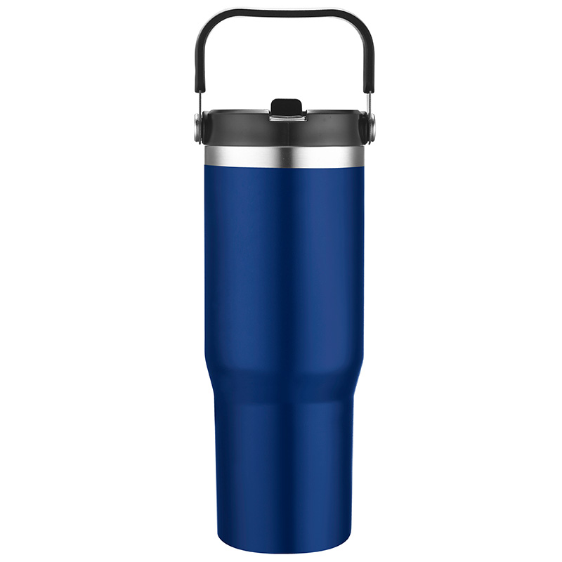 30oz. Vacuum Travel Mug with Carrier Handle 12