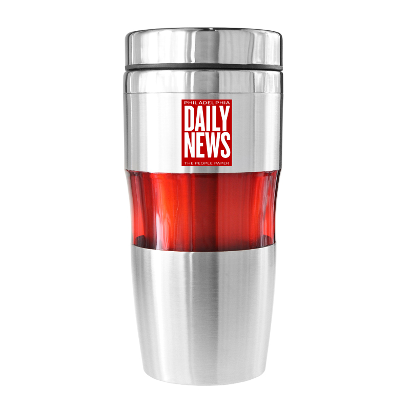 16 Oz. Marin Double Wall Stainless Steel Tumbler (Red)