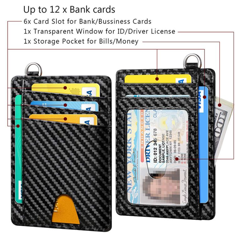 Slim Front Pocket Wallets, RFID Blocking Credit Card Holder 3