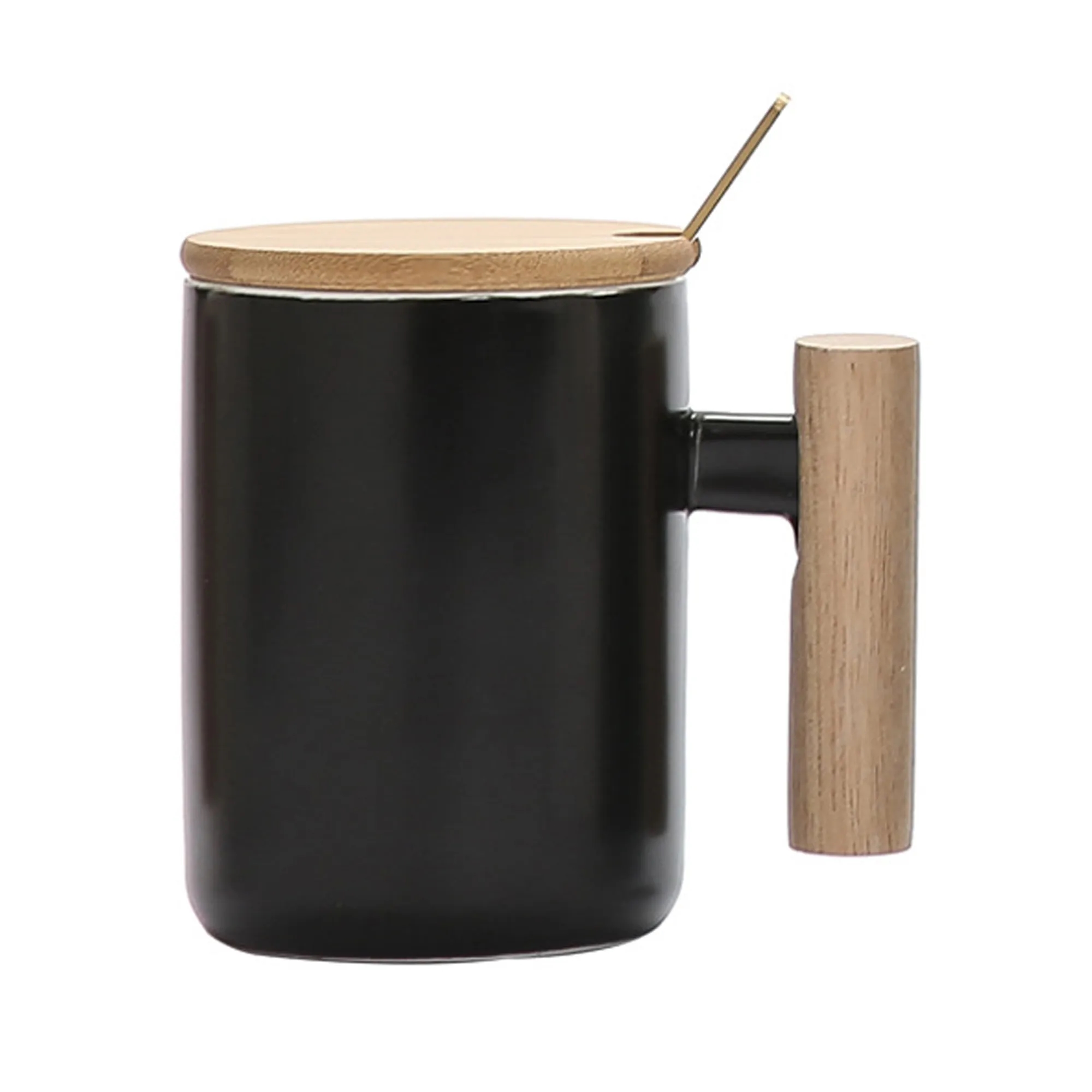 Wooden Handle Ceramic Mugs 2