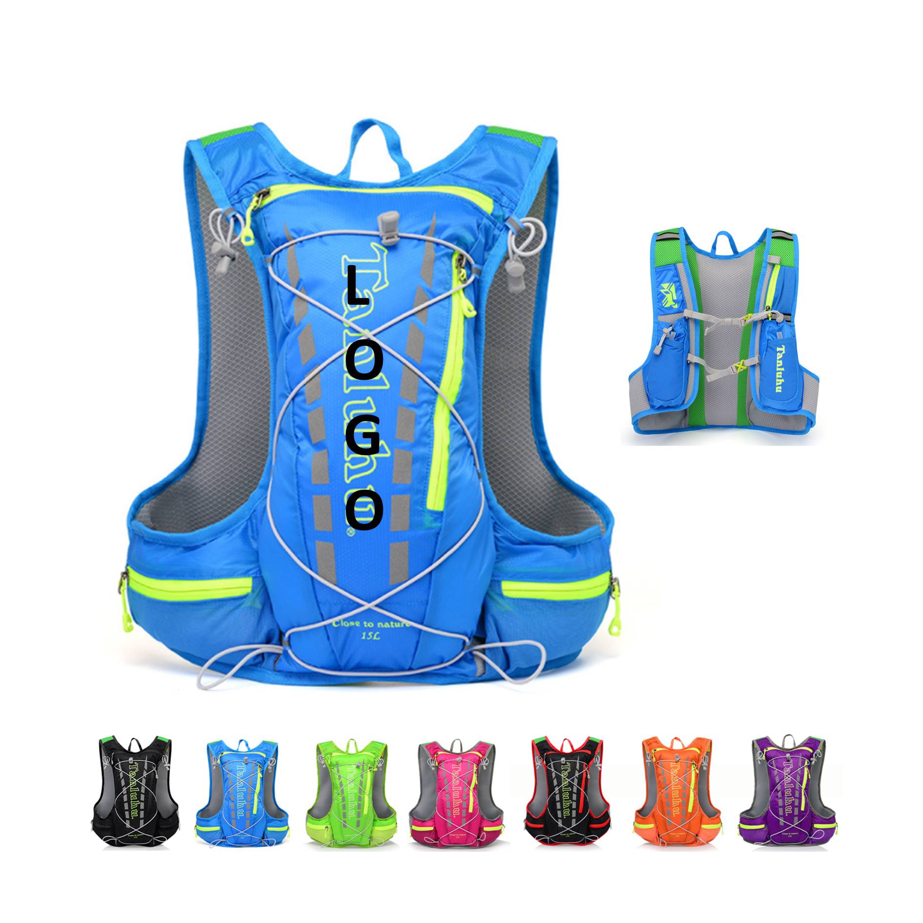 Outdoor Marathon Cycling Hiking Backpack Vest Bag 4