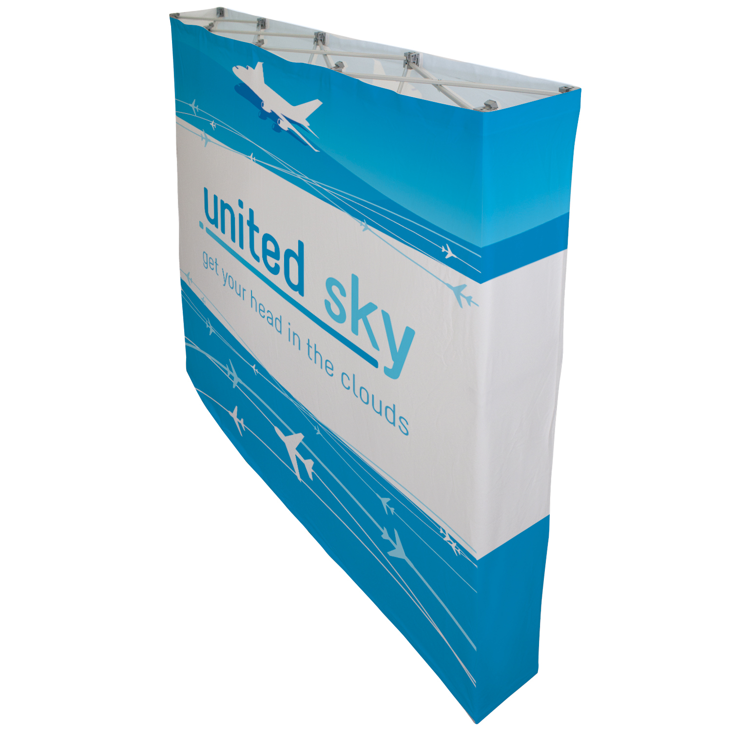8' Straight Splash Floor Display 4-Sided Kit (Recycled Polyester Knit) 9
