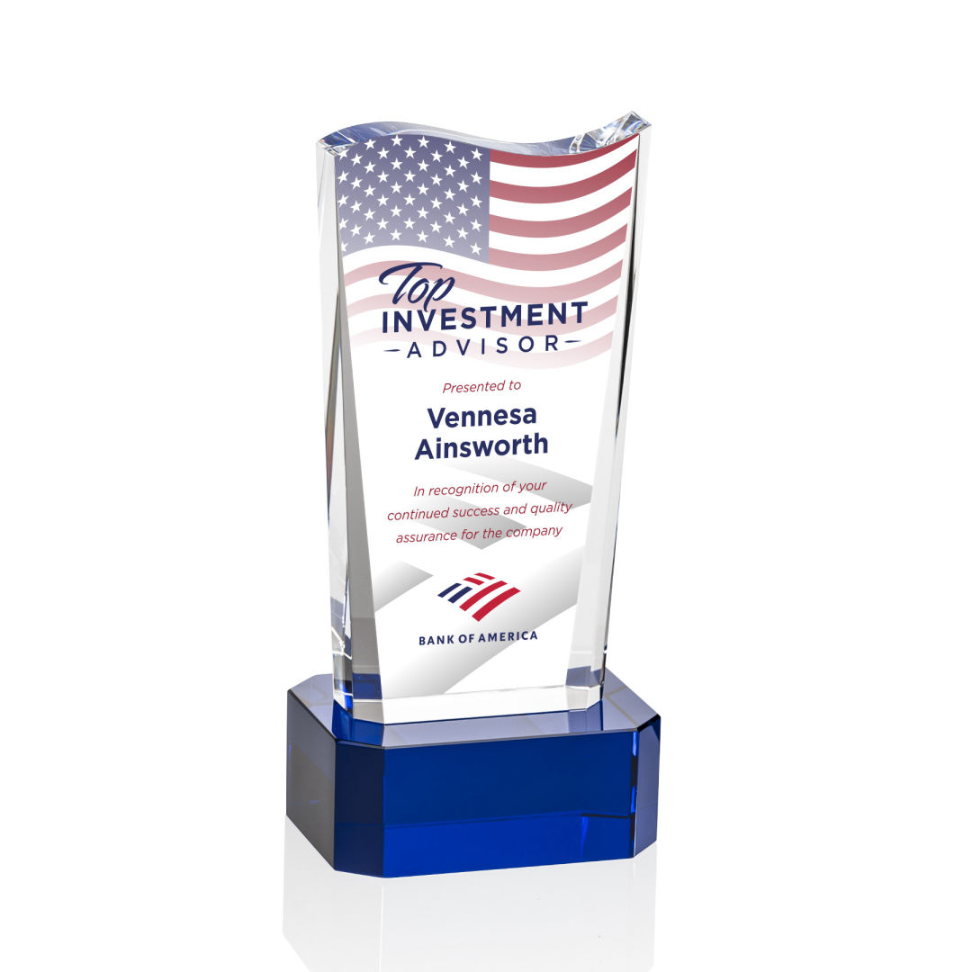 Violetta VividPrint™ Award on Base - Blue 7