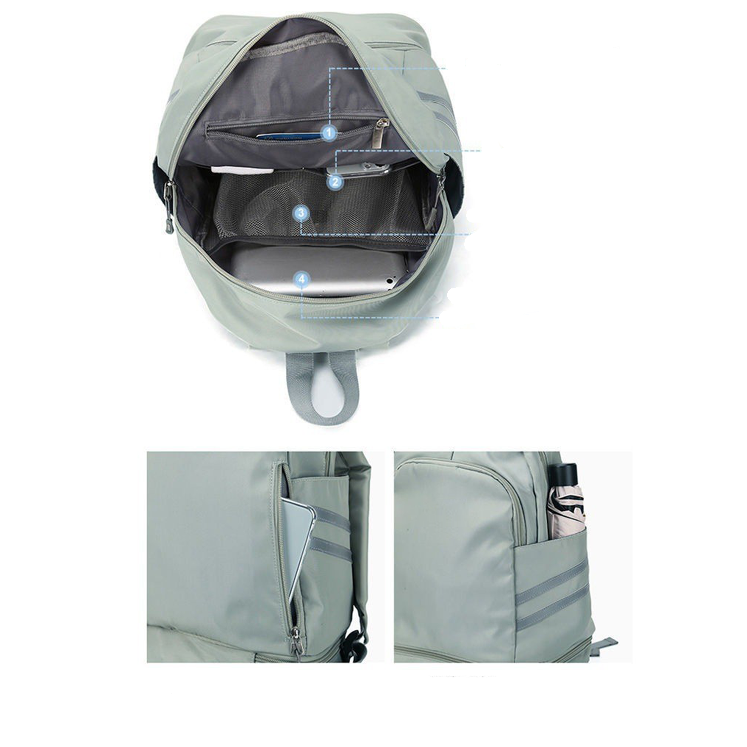 Gym Bag For Women Waterproof Backpack With Shoe Compartment 11