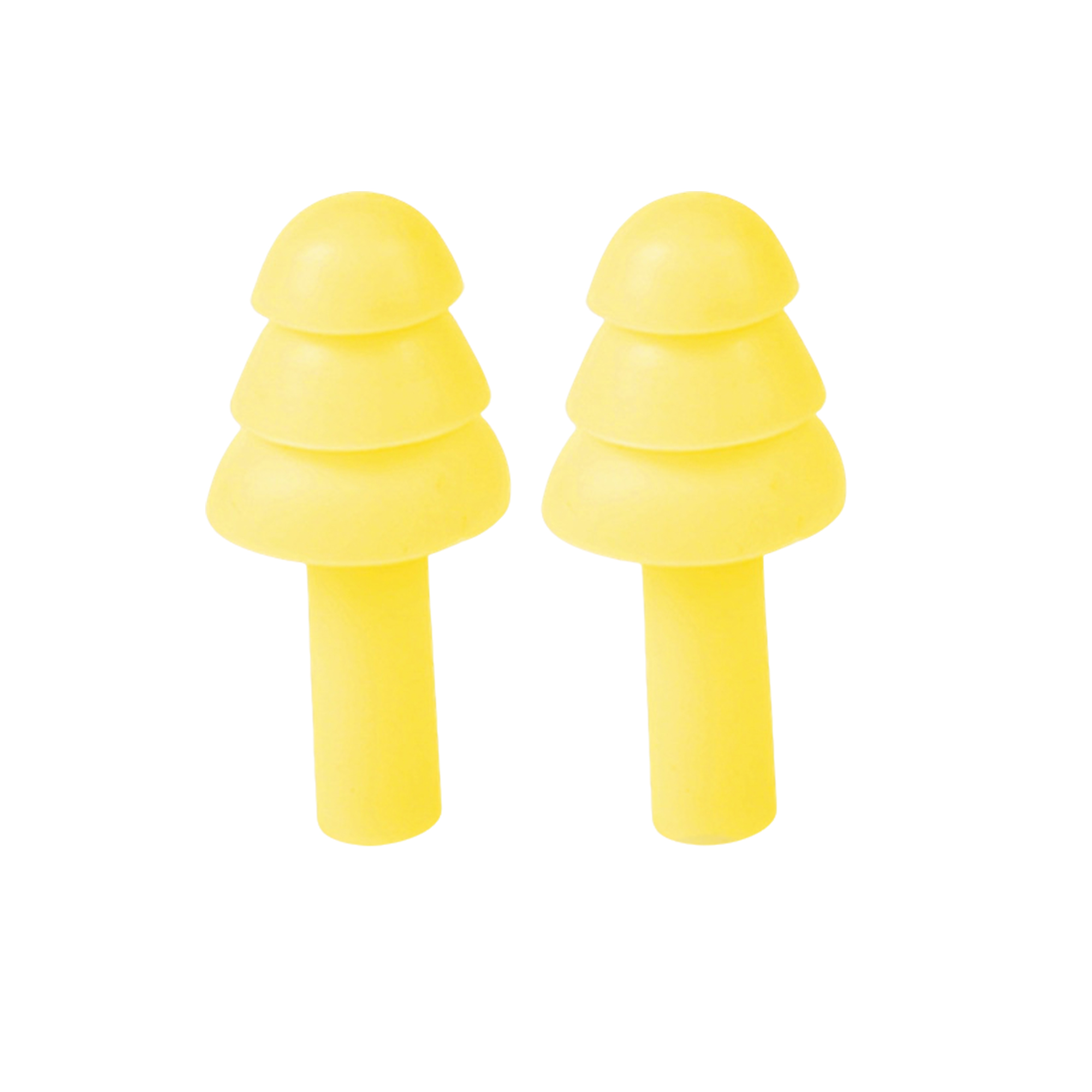 Silicone Triple Flange Noise Reduction Ear Plug With Pocket Case 1.18" Length X 0.59" Width 6