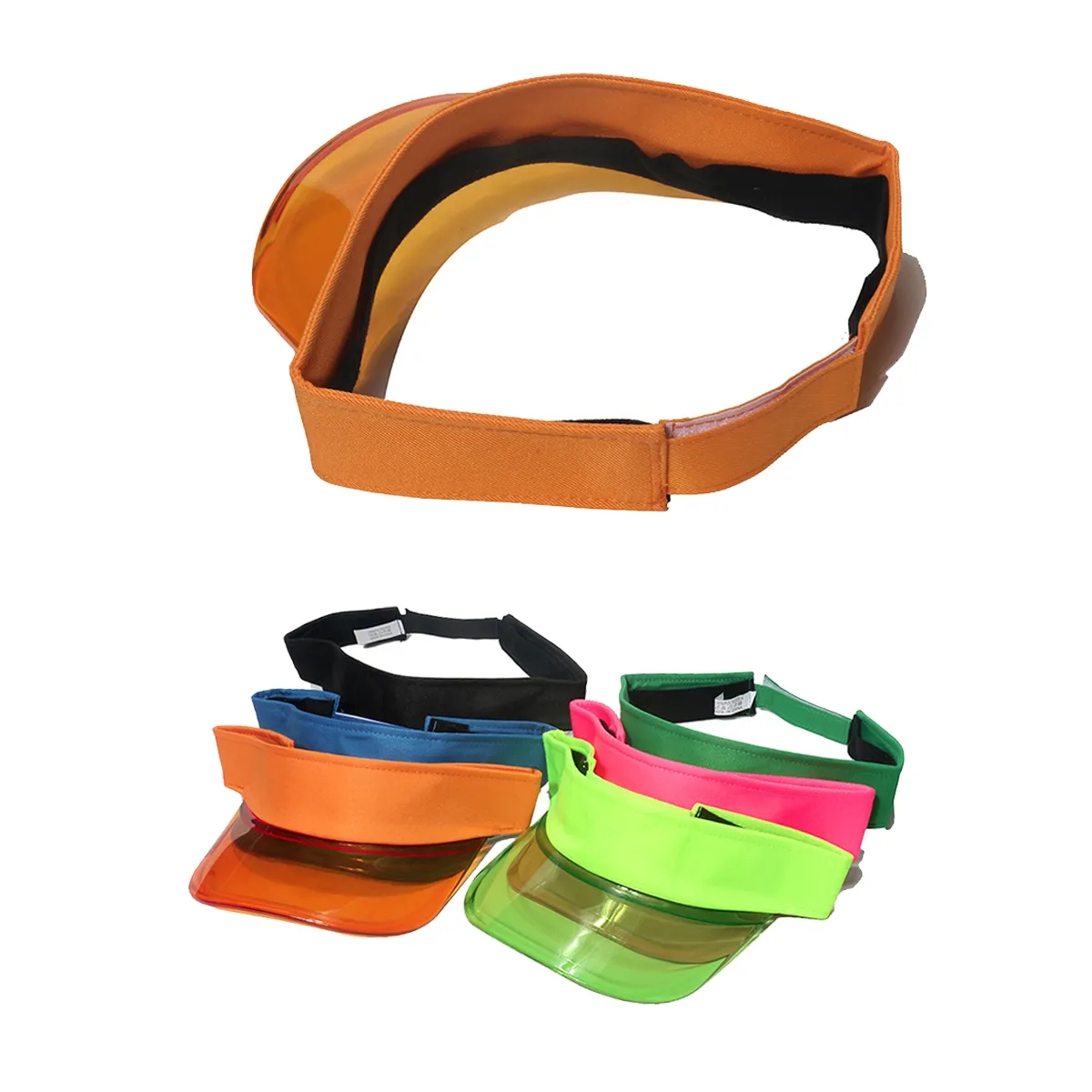 PVC Solar Transparent Bingo Visor Poker Sun Hat 3