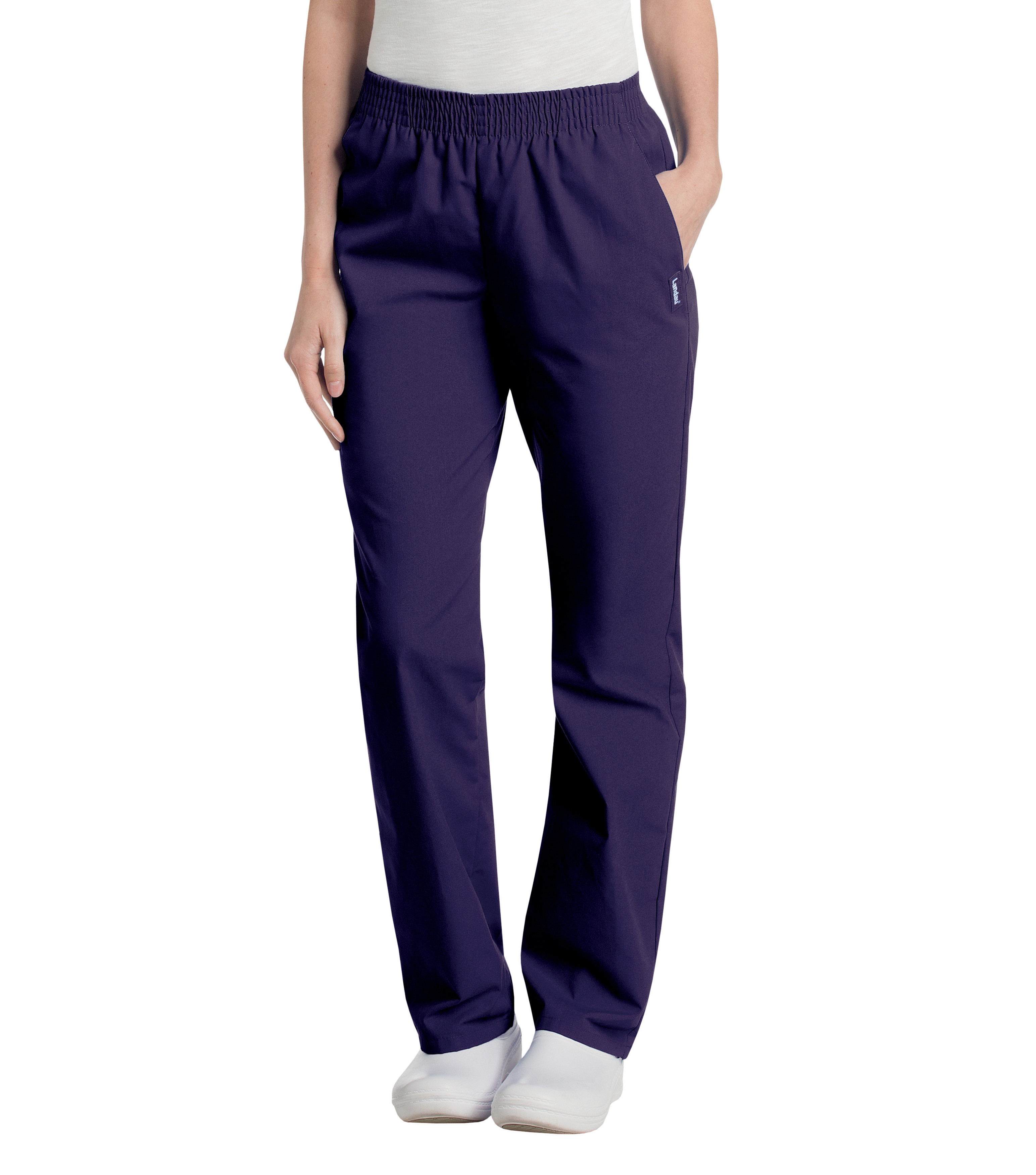 Landau - Essentials - Women's Two-Pocket High-Rise Elastic Waist Straight Leg Pant 17