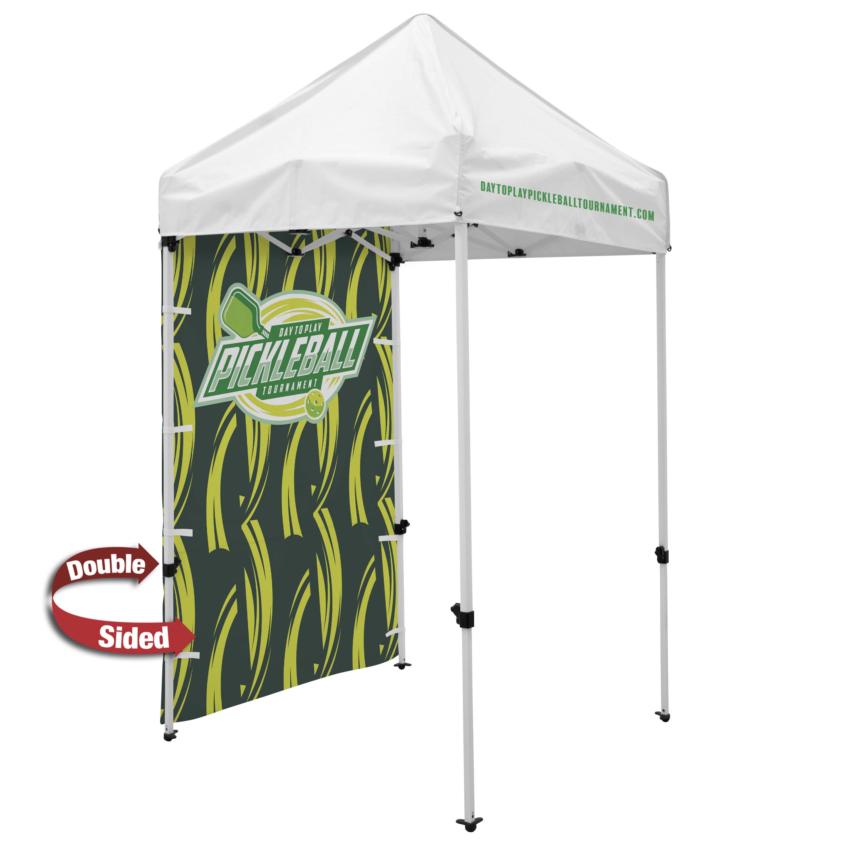 5' Economy Tent Full Wall (Dye Sublimated, Double-Sided) 2
