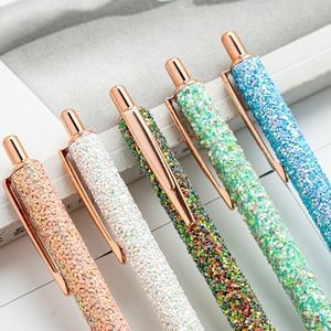 Glitter Flakes Click Activated Metal Pen 4