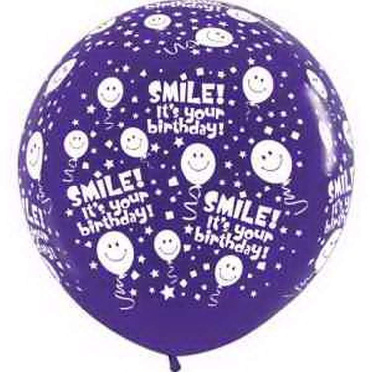 3' Balloon/ Crystals - Printed 2 Sides/ 2 Colors 2