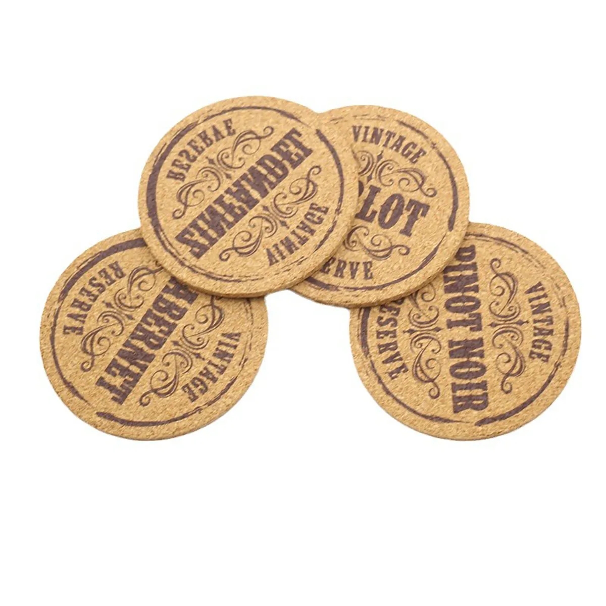 Thick Absorbent Anti-Slip Rustic Cork Coaster 5