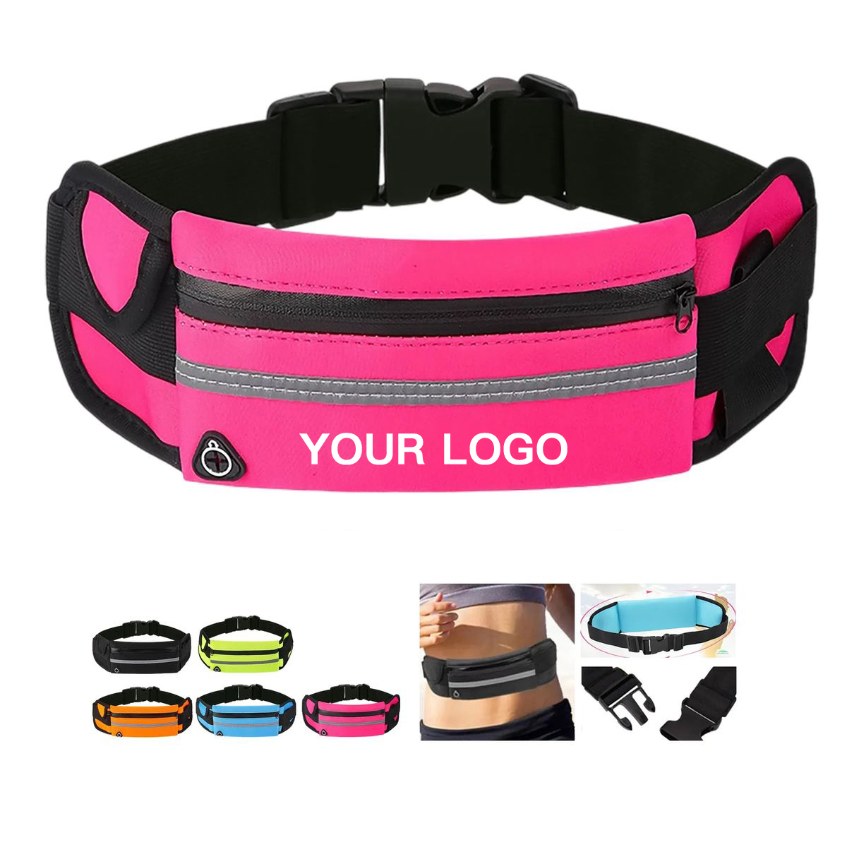 Adjustable Fitness Belt with Reflective Strip 8