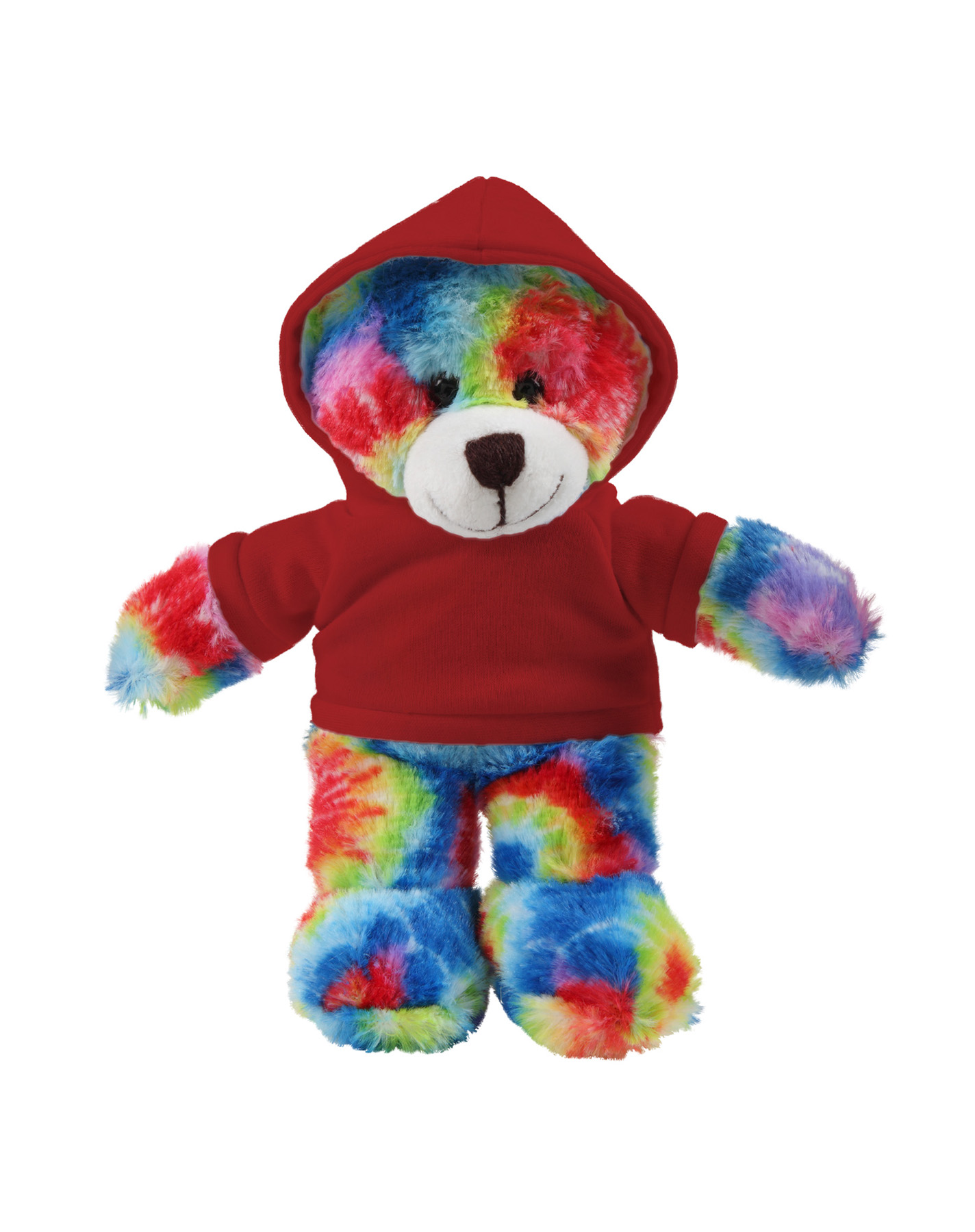 soft plush Tie Dye Bear with hoodie 12