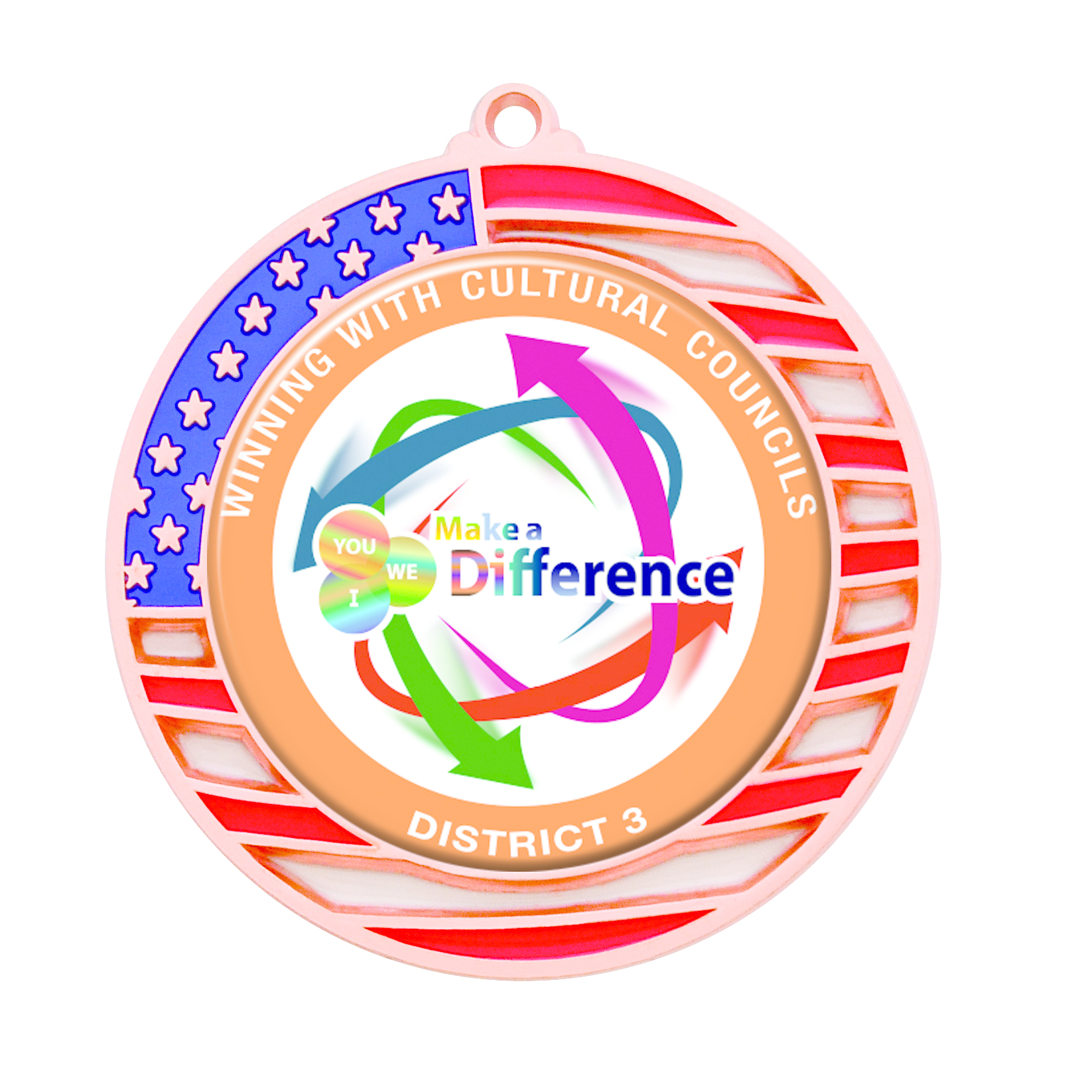 Express Vibraprint™ American Flag Insert Medallion (2-3/4") 1