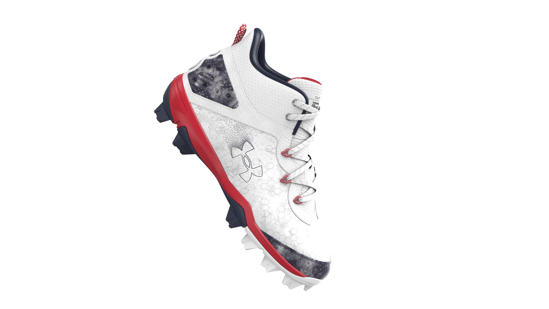 Boys' UA Harper 8 Mid RM Jr. USA Baseball Cleats 2