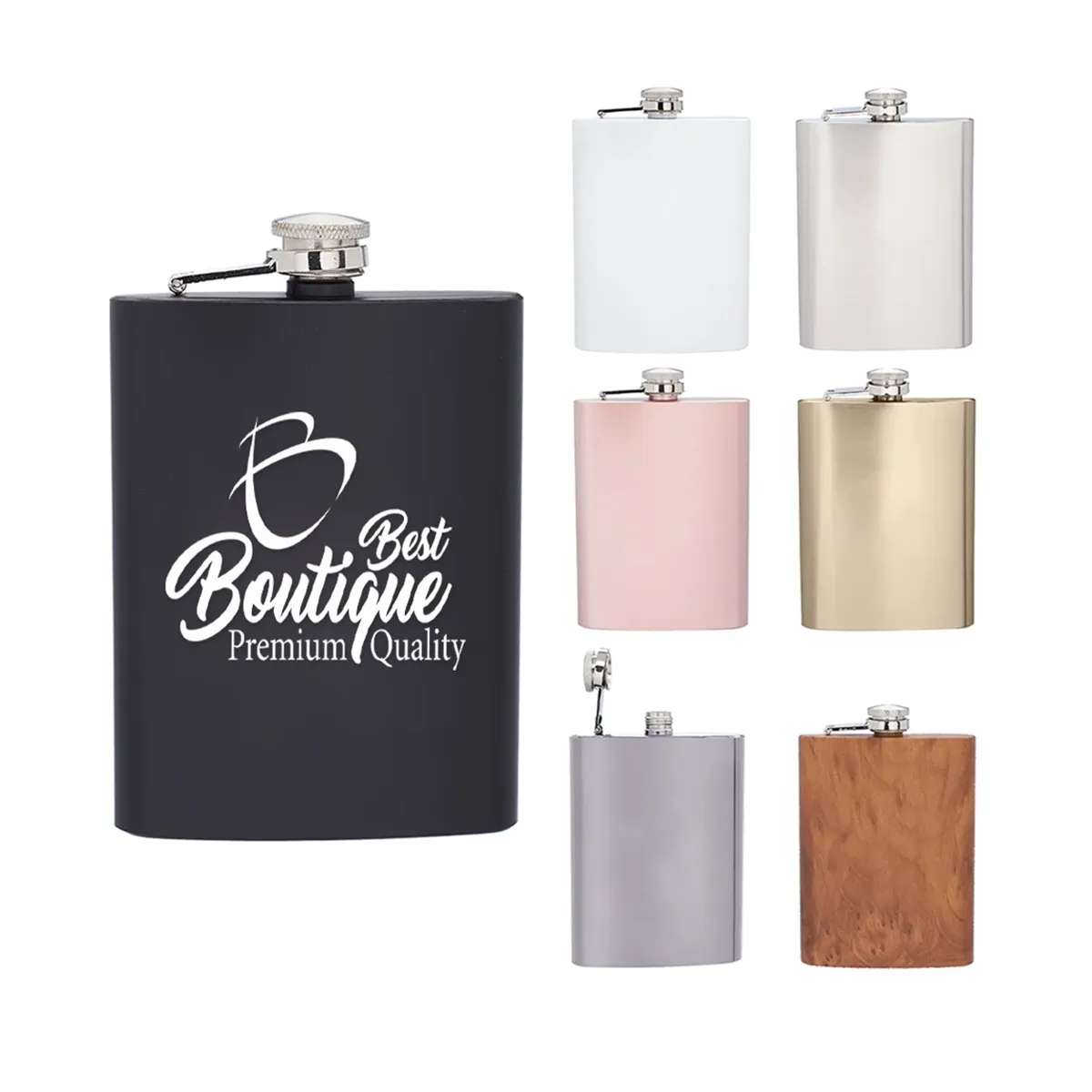 Custom 8oz Stainless Steel Engraved Personalized Flask 3
