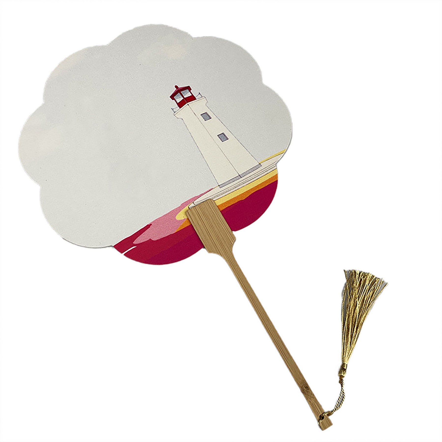 Round/ Octagon Sandwiched Hand Fan 6