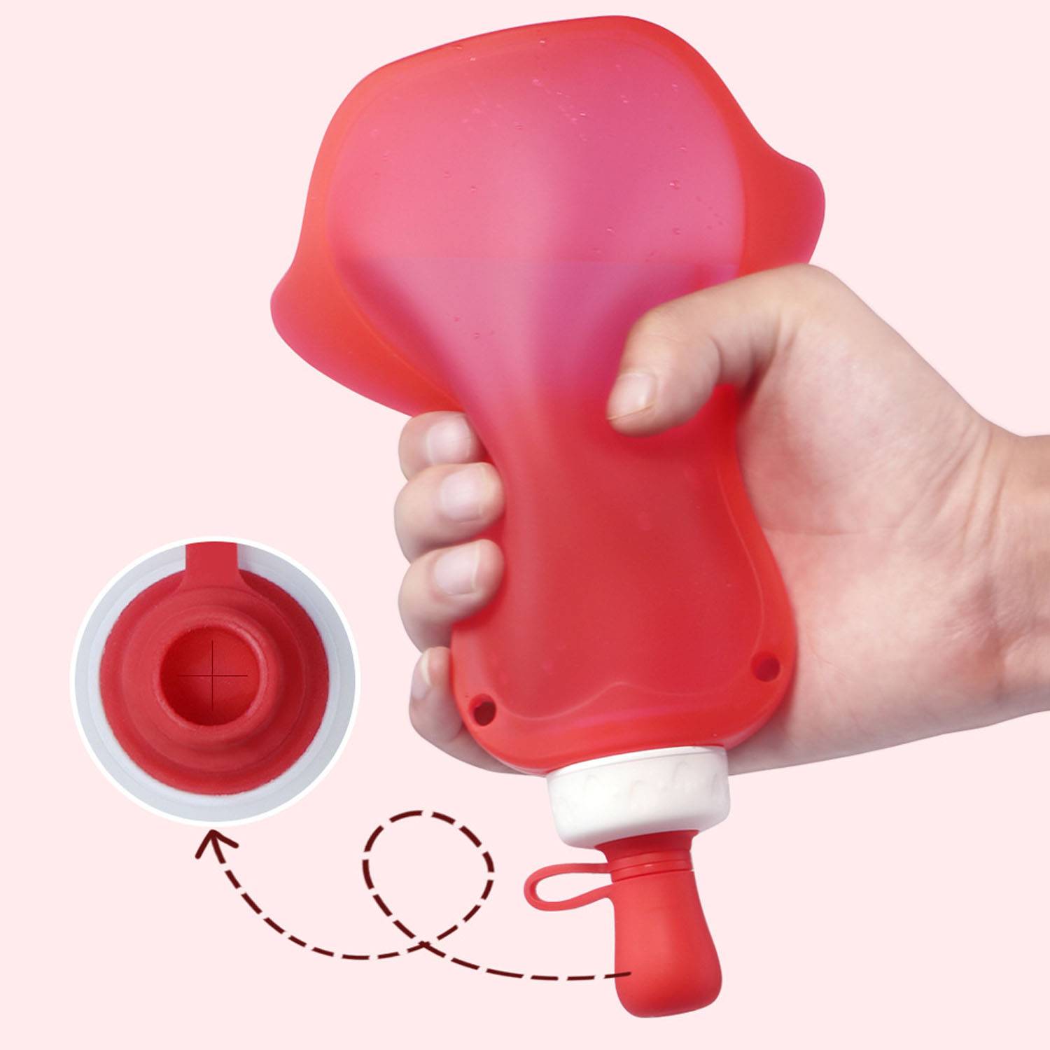 10-13.5Oz Foldable Silicone Water Bottle 1