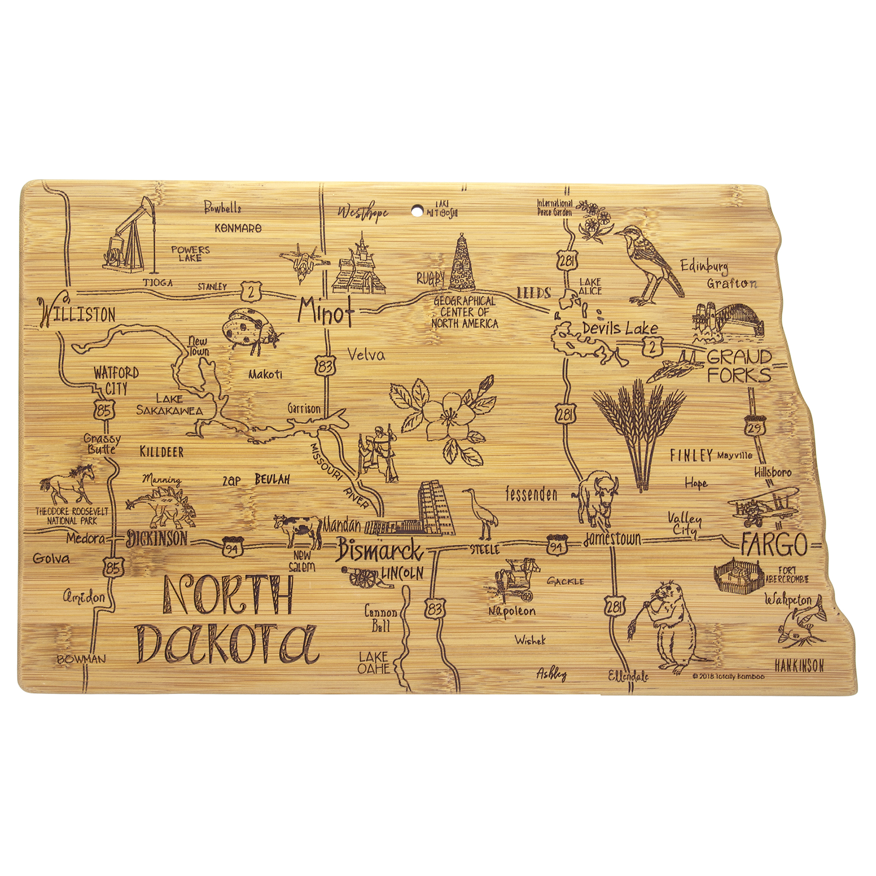 Destination North Dakota Cutting & Serving Board 7