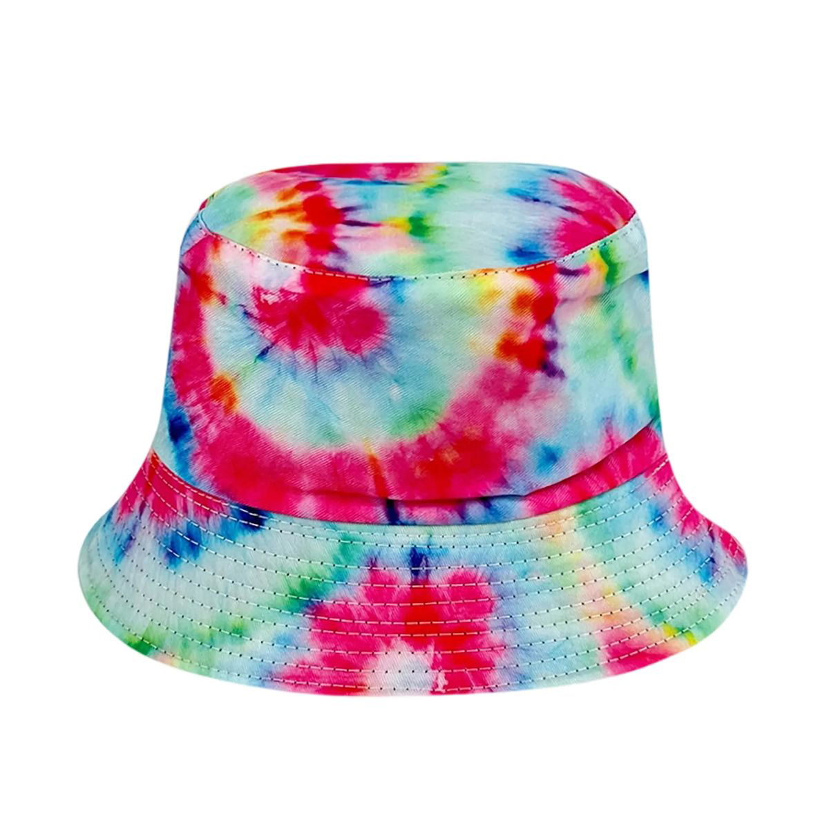 Plastic Tie Dye Hat with Foldable Double Sided Design 15