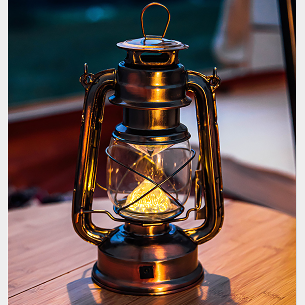 Vintage LED Hurricane Lantern with Dimmer Switch 3