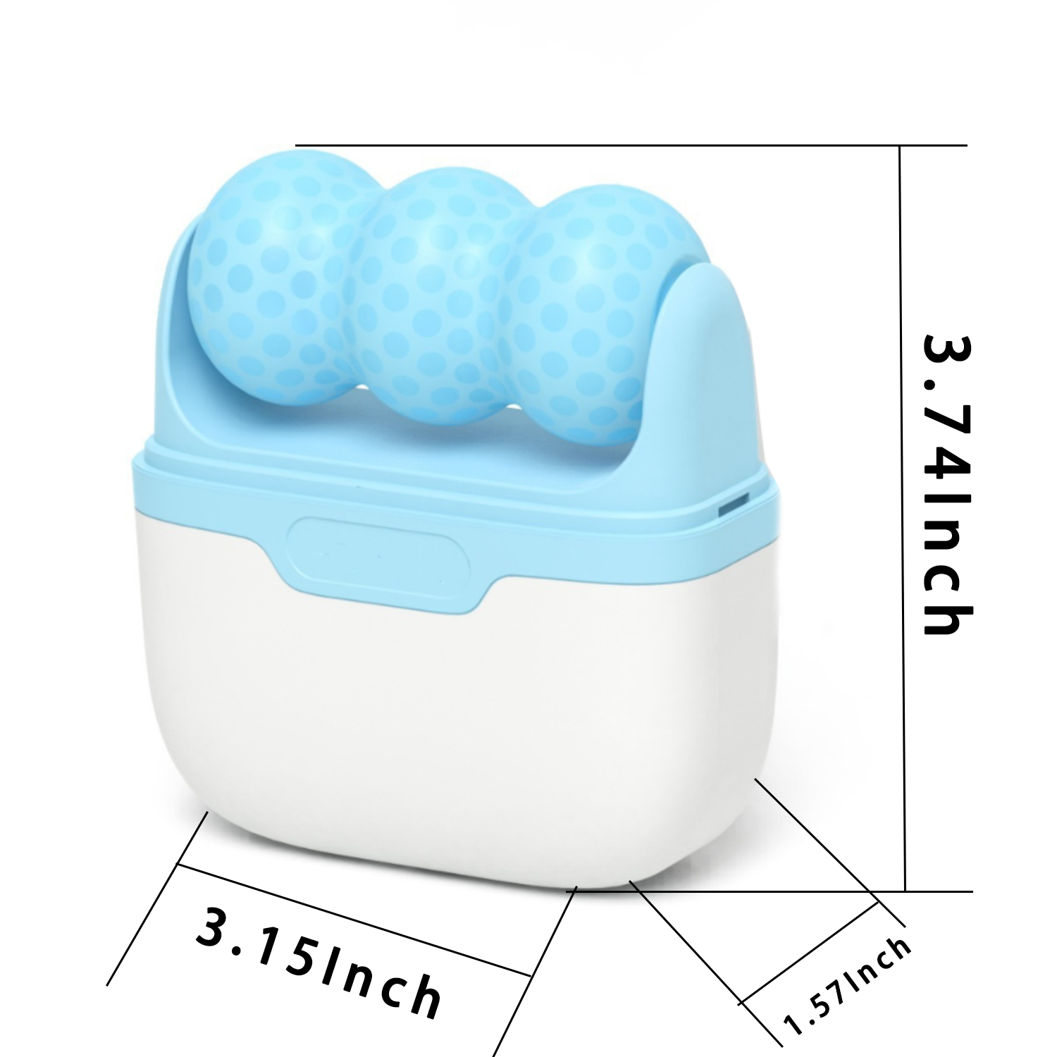 Dual heads Silicone Ice Roller Facial Massager 4