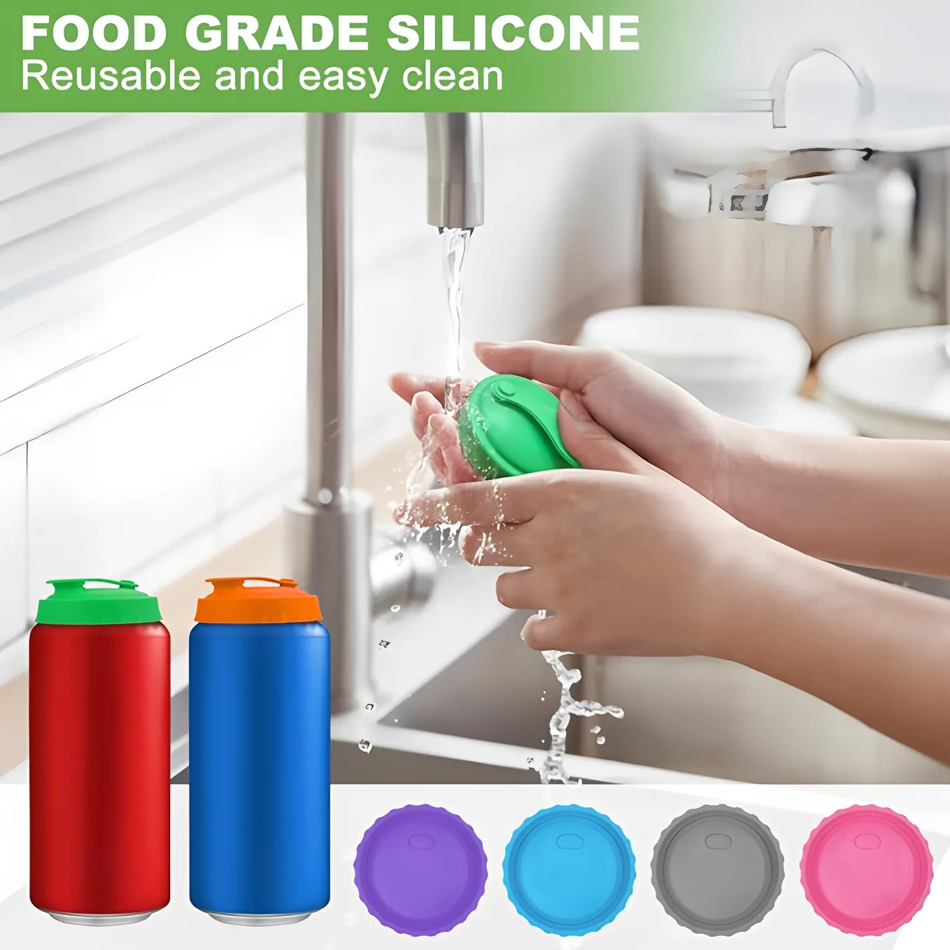 Outdoor Travel Silicone Drink Covers Keep Carbonation Fresh 5
