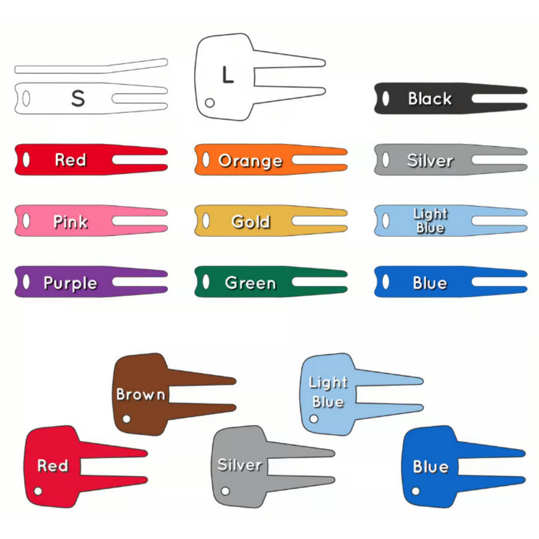 Golf Divot Aluminum Tag - 100% MADE IN THE USA